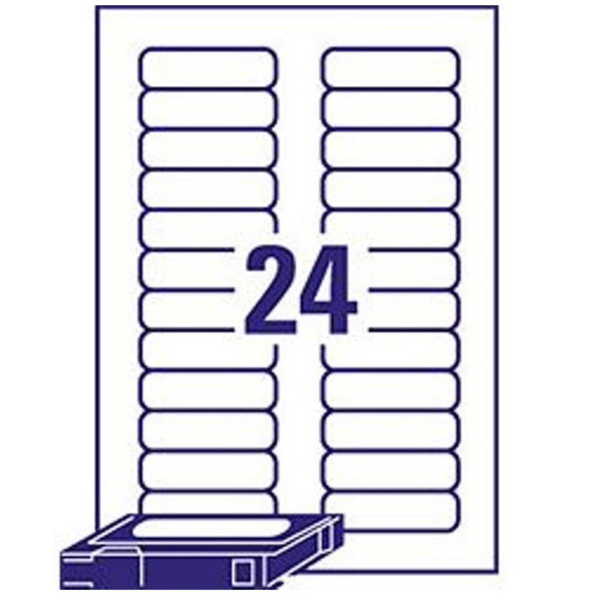 Thumbnail - Avery Zweckform Etiketten 600x Etiketten Aufkleber für A4 Drucker, Aufkleber für Band Bänder Mini Data Cartridge DDS DAT...