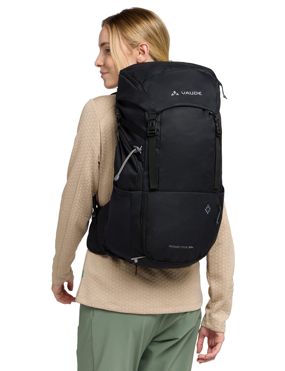 VAUDE Trekkingrucksack Women's Skomer Tour 34+, Damen Wanderrucksack mit erweiterbarem Volumen, 34+ Liter