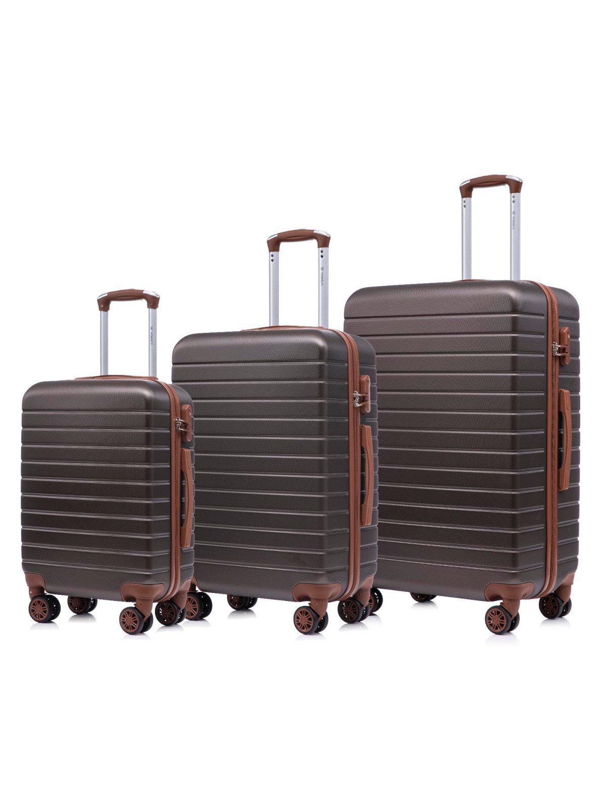YONSLY Handgepäckkoffer Reisekoffer Trolley Rollkoffer Gepäckset Hartschale für Reisen, 4 Rollen, mit 360° Rollen, Zahlenschloss, ABS-Hartschale und Gummigriff