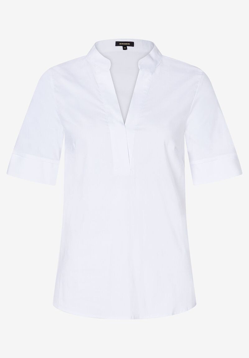 MORE&MORE Hemdbluse Blouse with V-Neck günstig online kaufen
