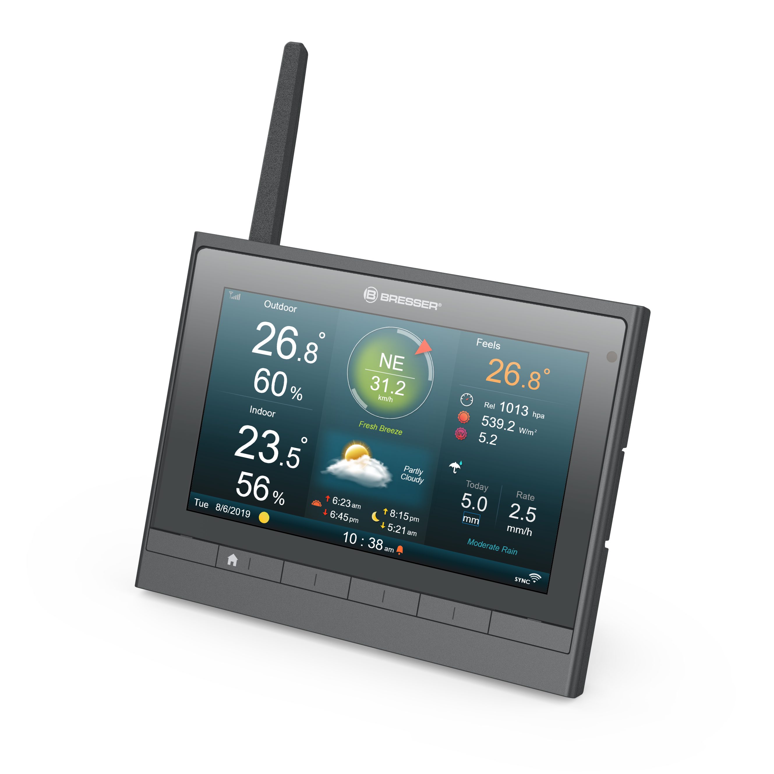 Wetterstation BRESSER zusätzliche / Ersatz-Basisstation für 7003510 MeteoChamp Wett…