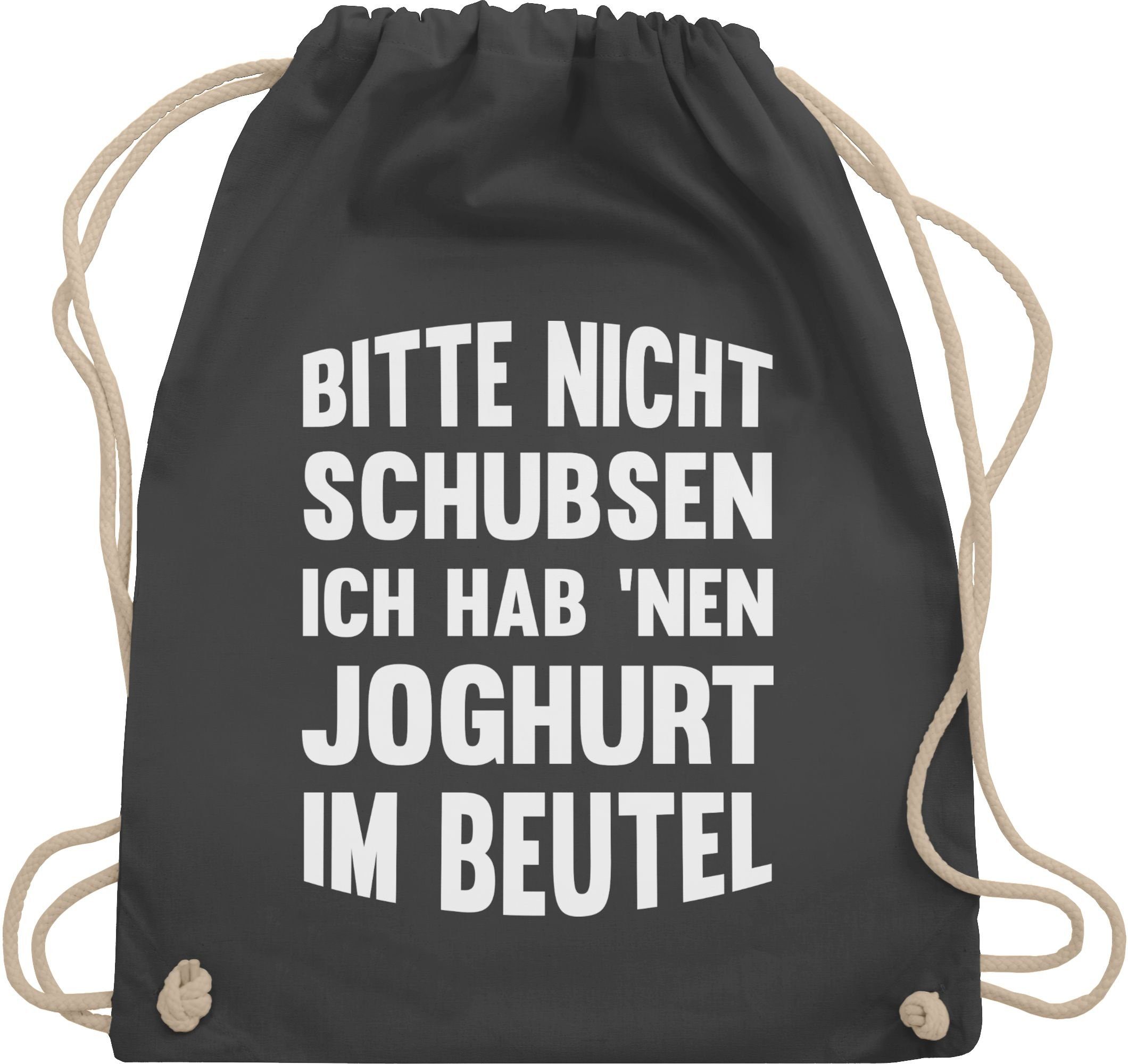 Shirtracer Turnbeutel Bitte nicht schubsen ich hab nen Joghurt im