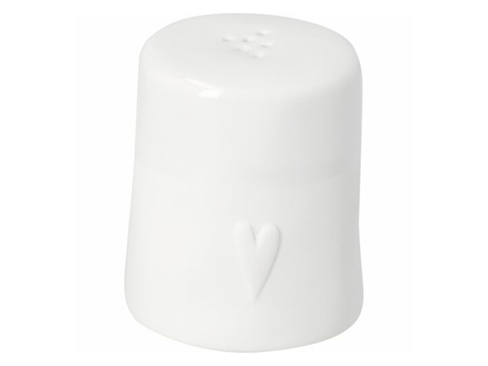 räder design stories Salz- / Pfefferstreuer Guten Appetit Salz- & Pfefferstreuer Herz weiß 5,3cm, (Gewürzstreuer)