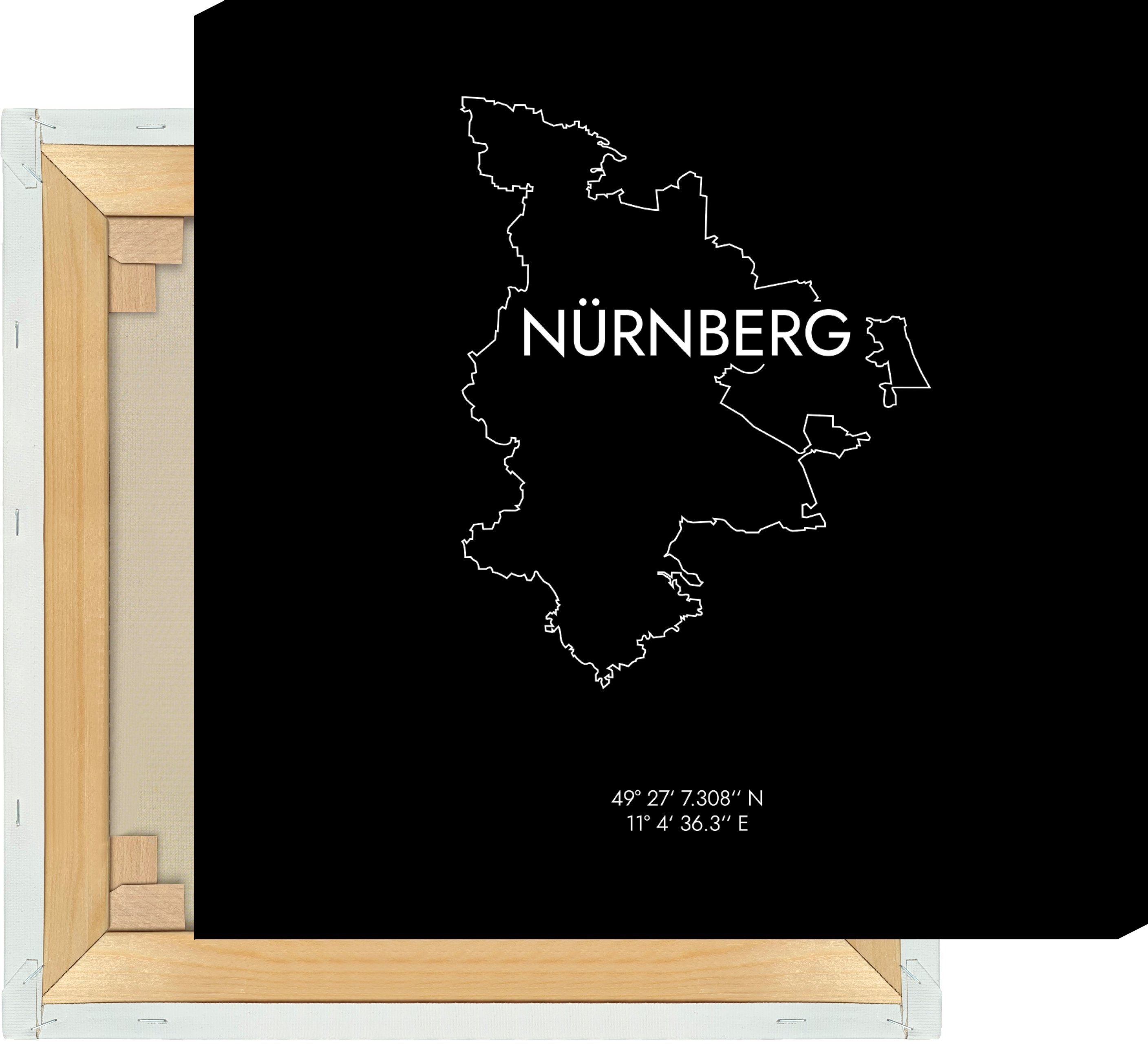 MOTIVISSO Leinwandbild Nürnberg Koordinaten #8