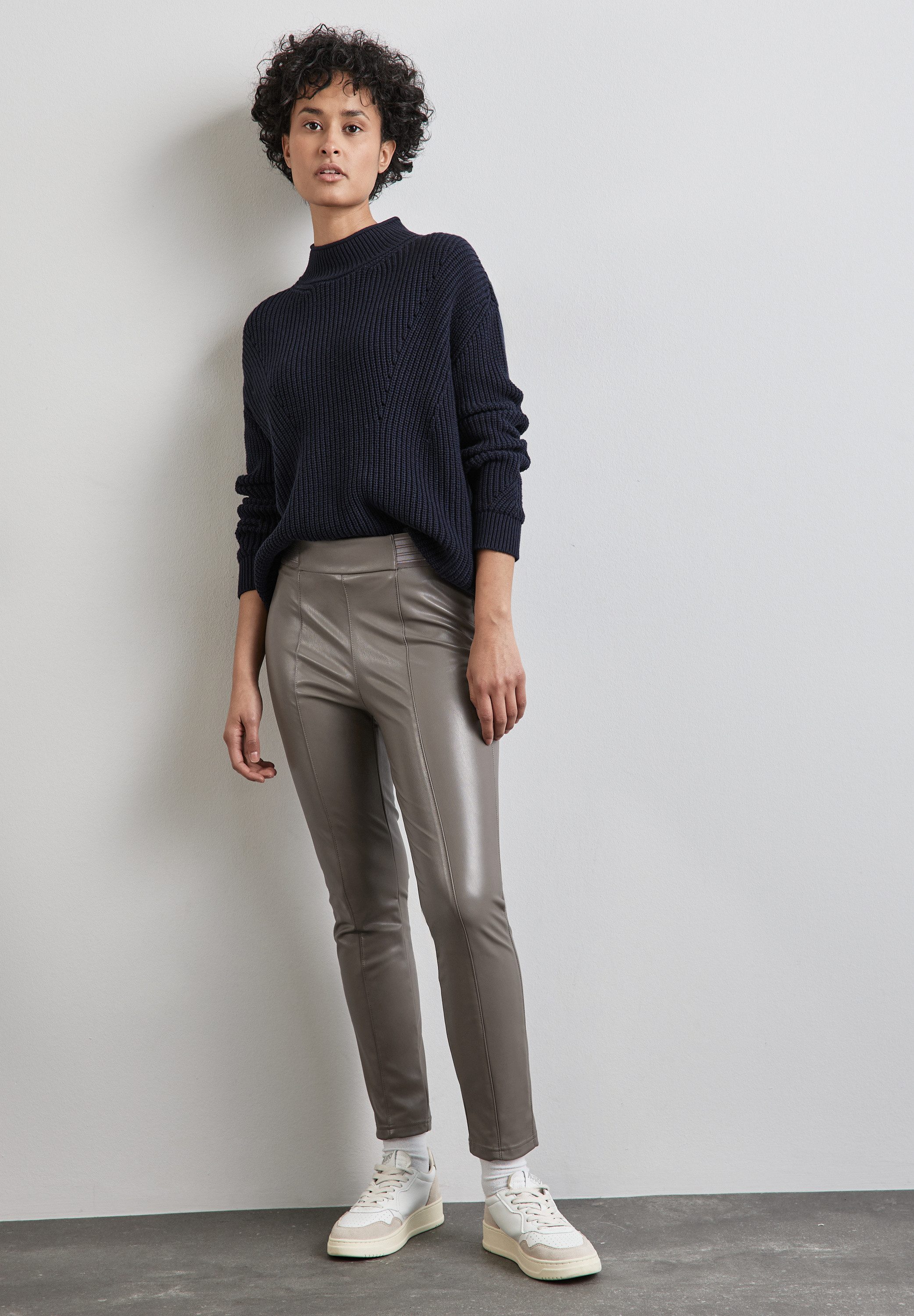 STREET ONE Lederhose High Waist