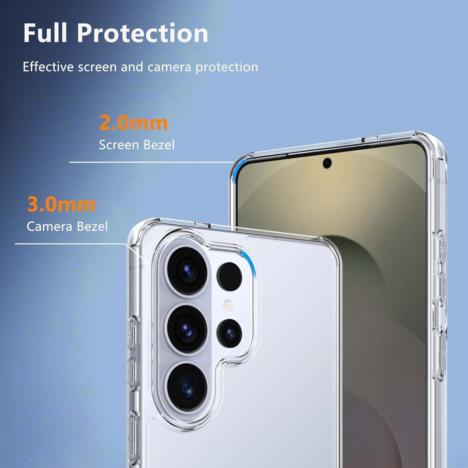 CLM-Tech Handyhülle Transparent für Samsung Galaxy S26 Ultra 6,9 Zoll, TPU Gummi, Kratzfest, stoßsicher, schmutzabweisend – Bild 3 von 5