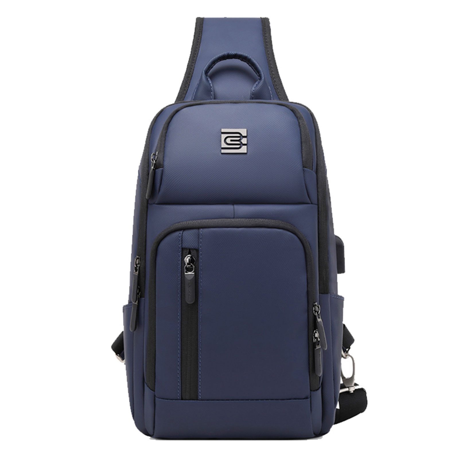 REDOM Schultertasche Brusttasche Sling Schulter Rucksack Rucksacke Crossbody Umhangetasche Herren und Damen 33 x 20 x 11 cm Sporttasche Handytasche Unisex Tabletfach mit USB Lade Anschluss fur Outdoor...