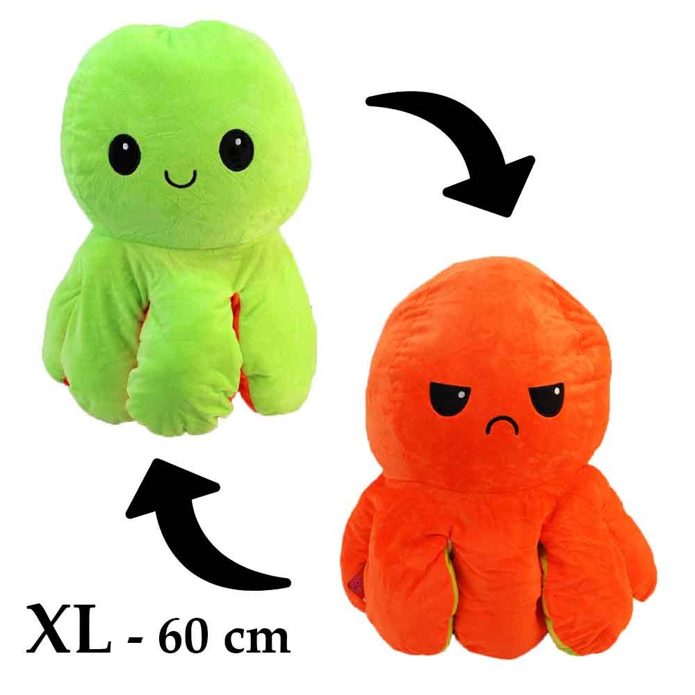 Posh Paws Kuscheltier Oktopus Wende Plüschtier grün orange XL - ca. 60 cm (1-St)