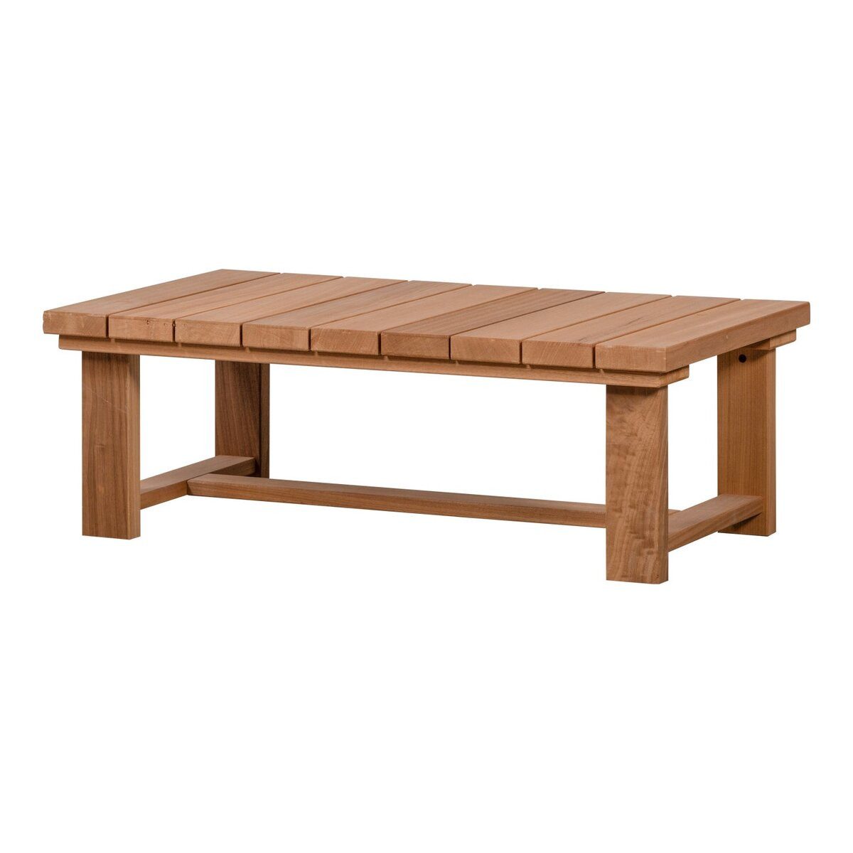 WOOOD Couchtisch Banco - Ayousholz Natur, 122 x 68 cm, Aus FSC-zertifiziertem afrikanischem Weichholz, großzügig