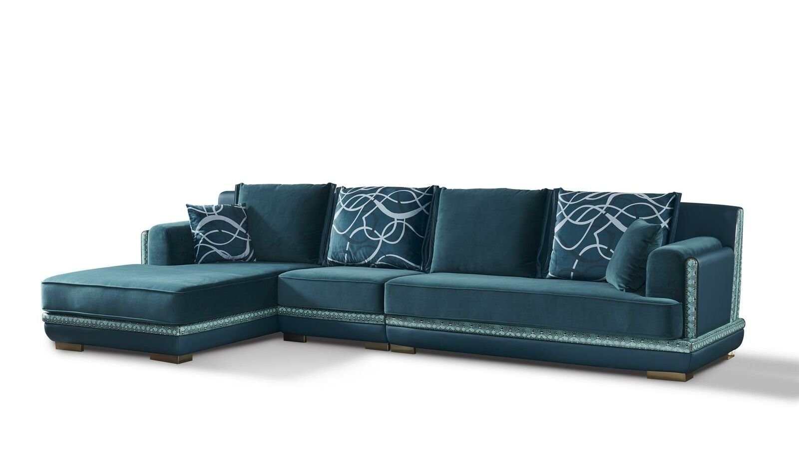 JVmoebel Ecksofa Wohnlandschaft L Form Ecksofa Couch Design Polster Textil Garnitur, Made in Europe