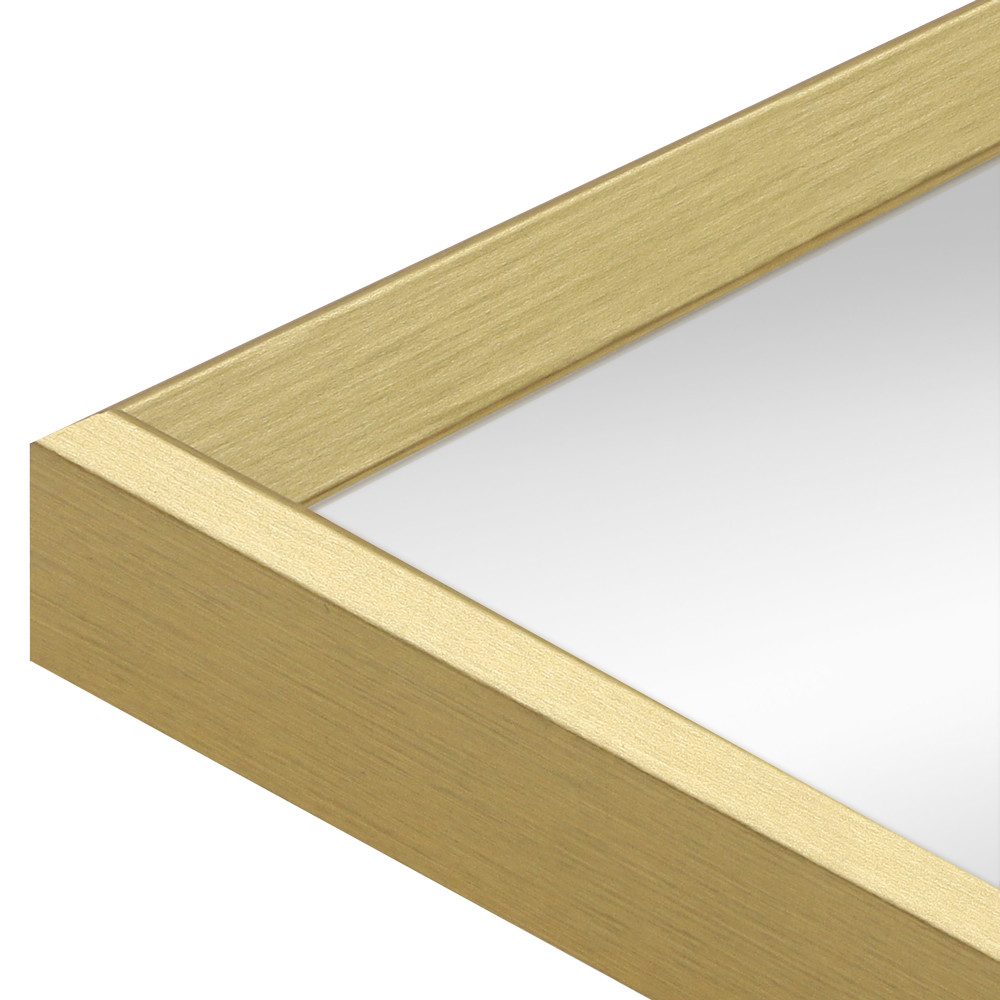 WANDStyle Wandspiegel H790, Gold, aus Massivholz im Vintage Stil