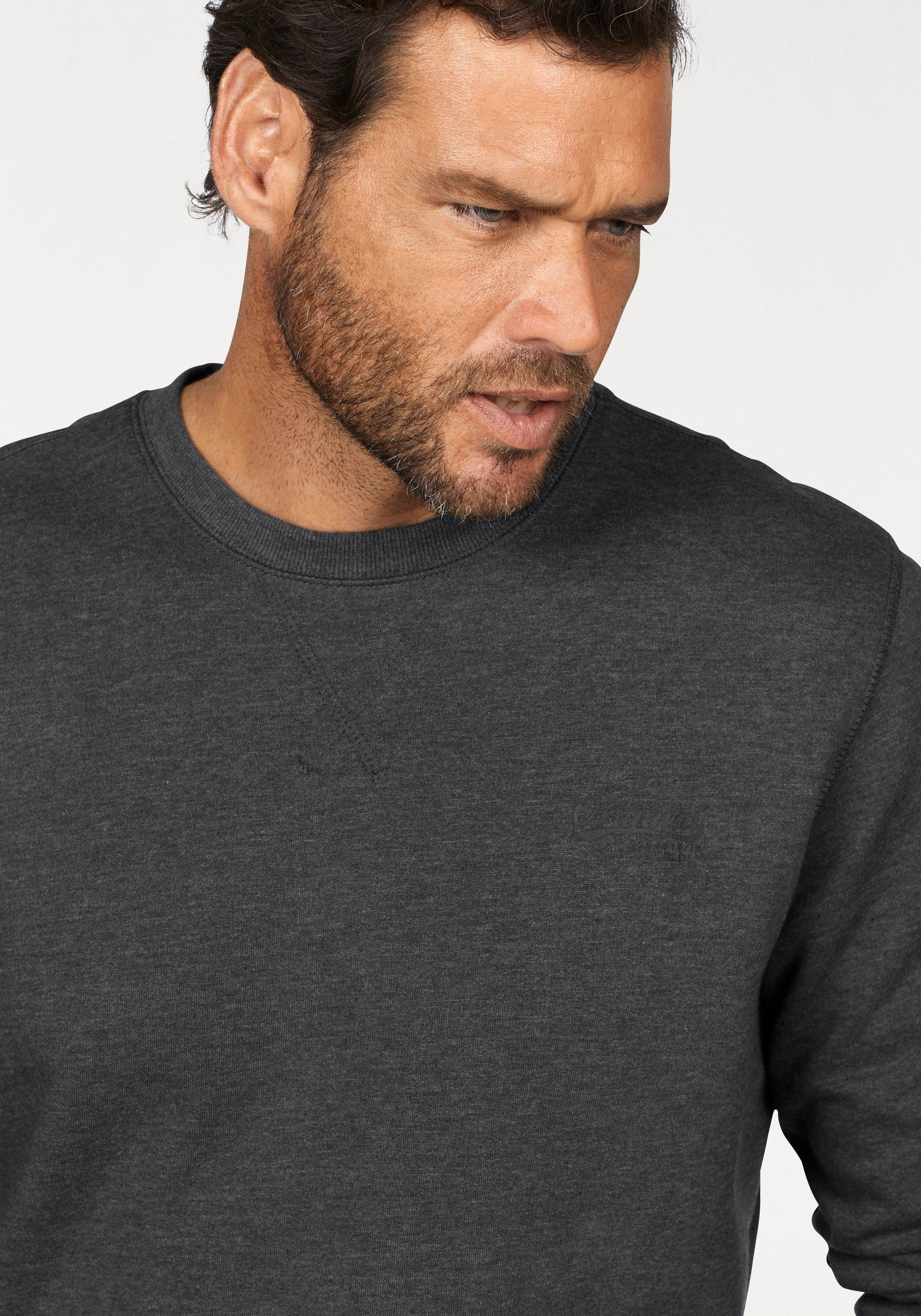 Man's World Sweatshirt Langarm, Basic-Stil, unifarben, Rundhalsausschnitt