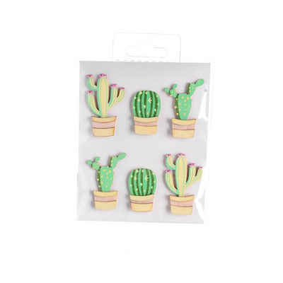 Depot Sticker Sticker-Set Kaktus, (Packung), aus Kunststoff, Mischholz, 6-teilig