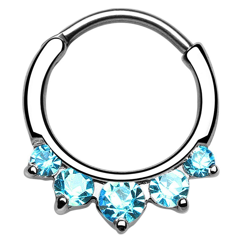 Nasenpiercing Piercing Ring Strass Stein Spitzen Septum Tragus
