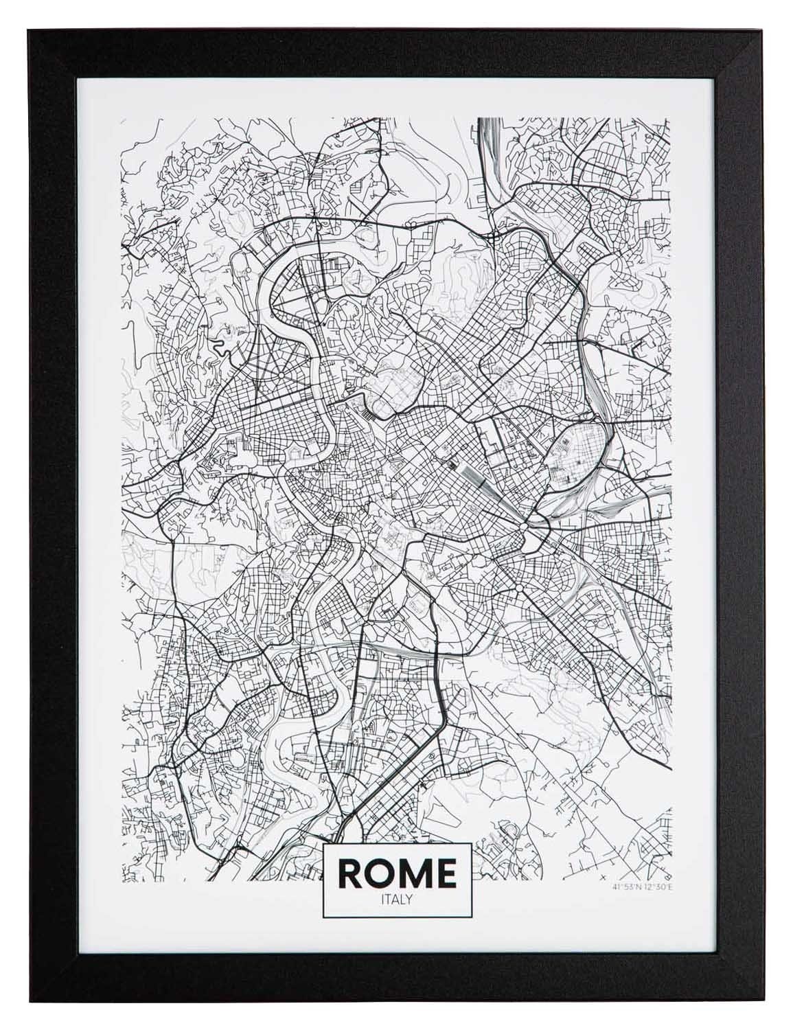 Bild Gerahmtes Bild LORNA, Schwarz, Weiß, B 30 cm