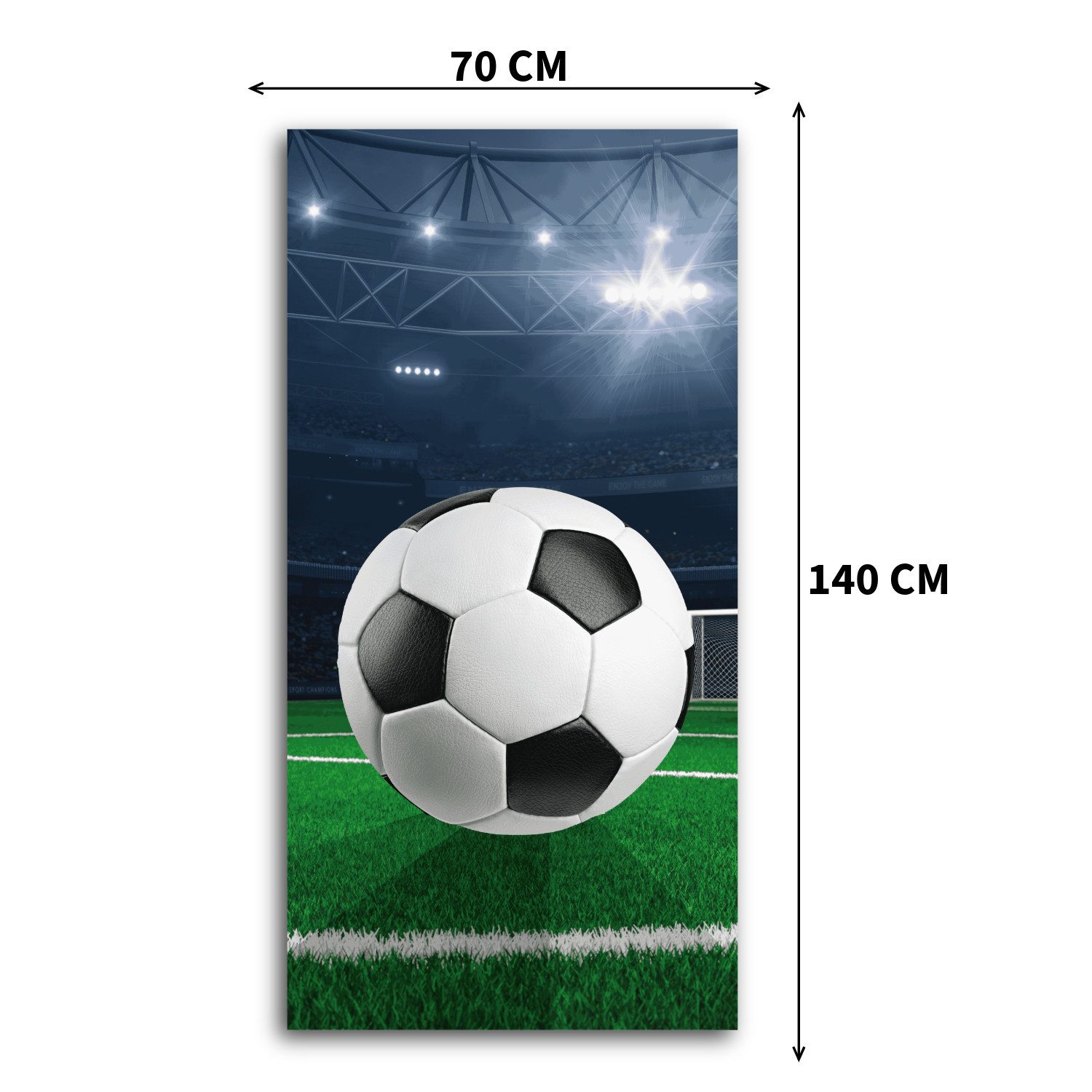 Jerry Fabrics Handtücher Fußball Duschtuch Strandtuch Badetuch 70 x 140 cm 100% Baumwolle, (1 Duschtuch, 1-St), Langlebig