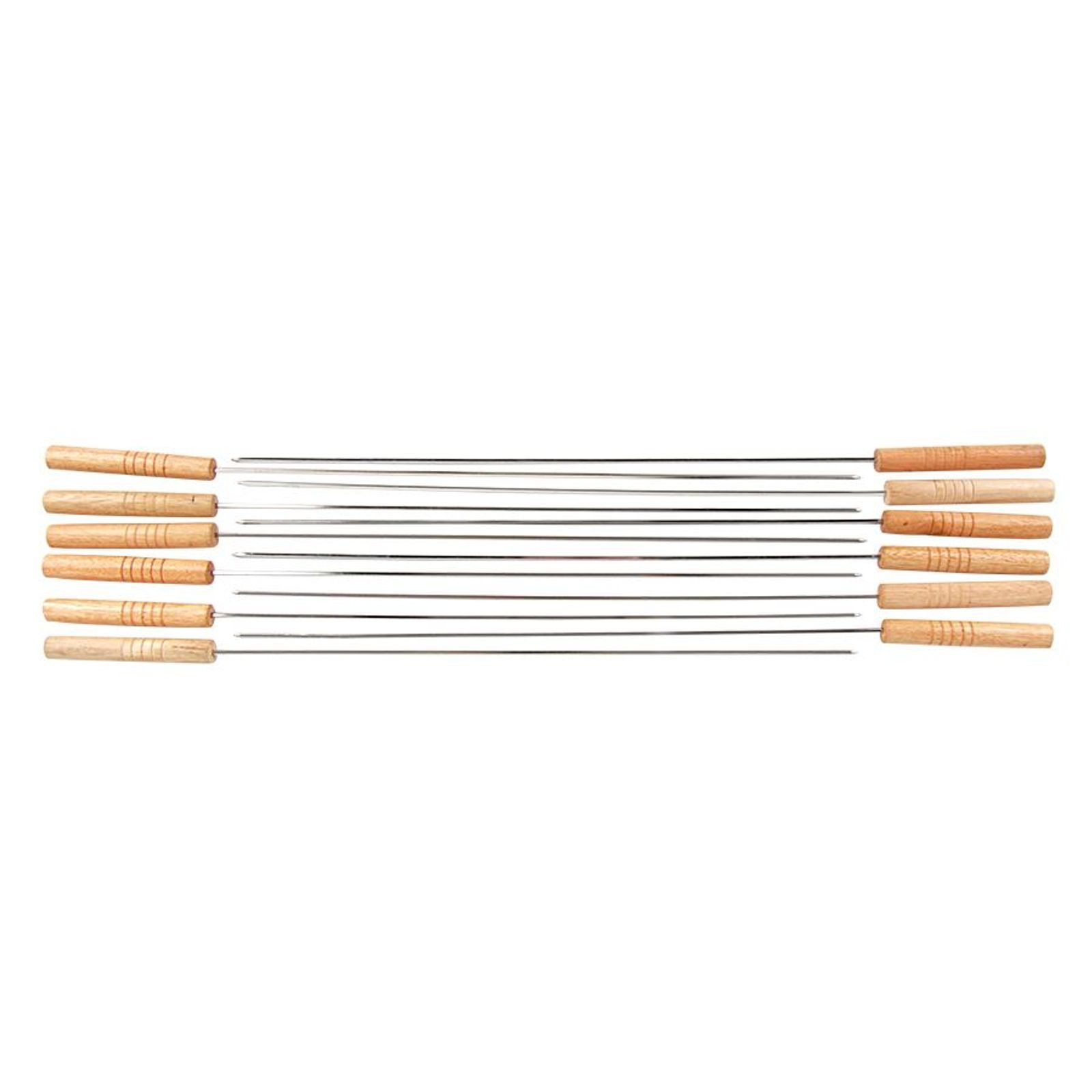BURI Grillspieß BBQ Grillspieße 12er-Set 48cm Schaschlikspieße Fleischspieße Schaschli