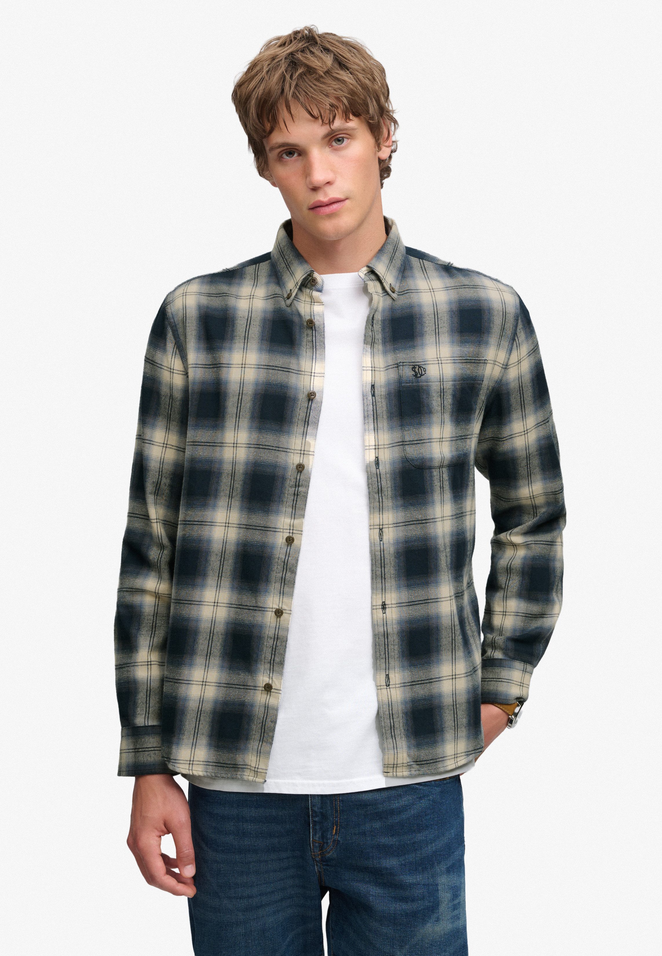 Superdry Langarmhemd L/S COTTON LUMBERJACK SHIRT Baumwolle, regular fit
