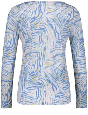 GERRY WEBER Langarmshirt Gemustertes Langarmshirt mit Ausbrenner-Qualität