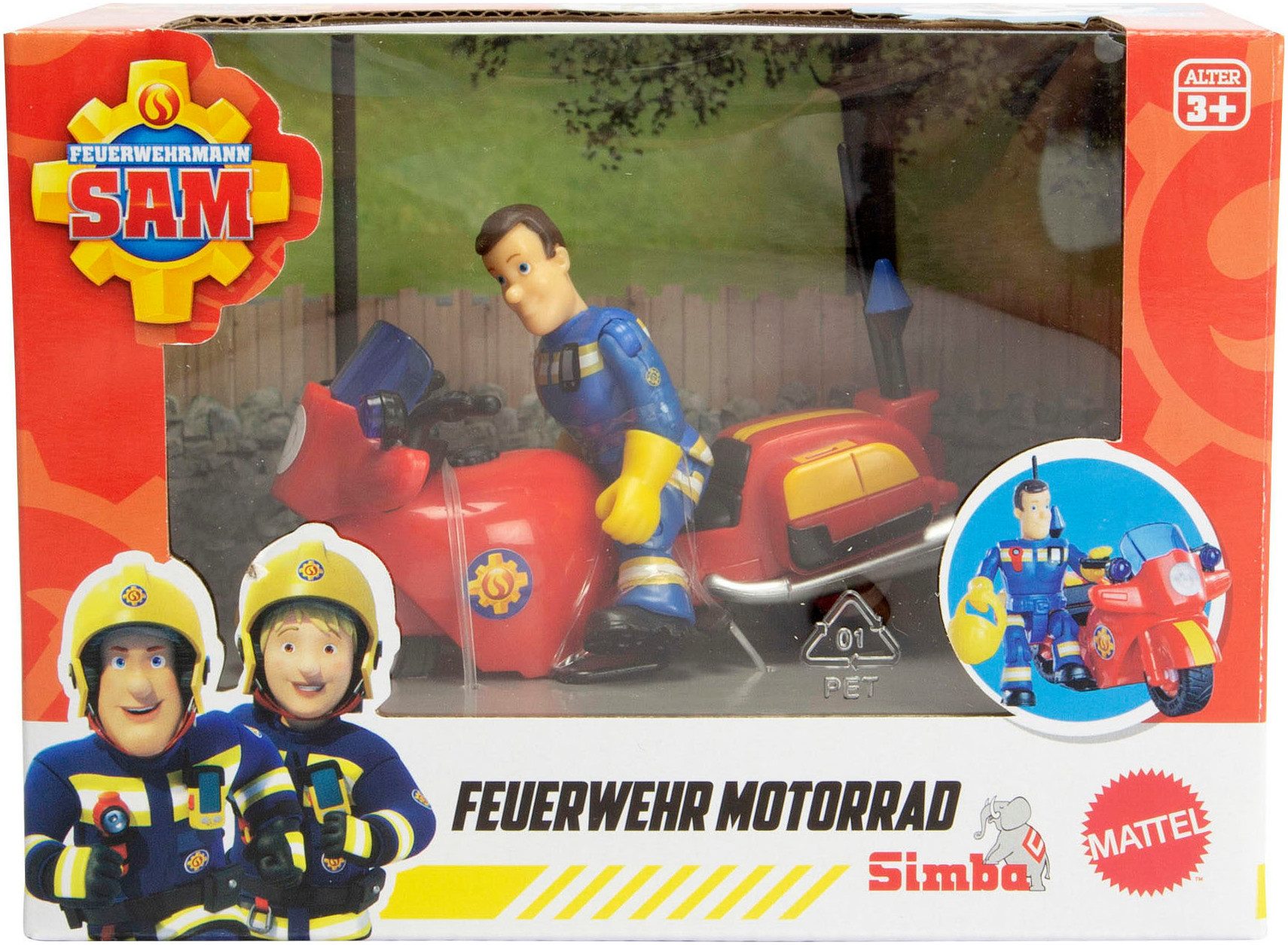 SIMBA Spielzeug-Motorrad Feuerwehrmann Sam Feuerwehr Motorrad, mit beweglic günstig online kaufen