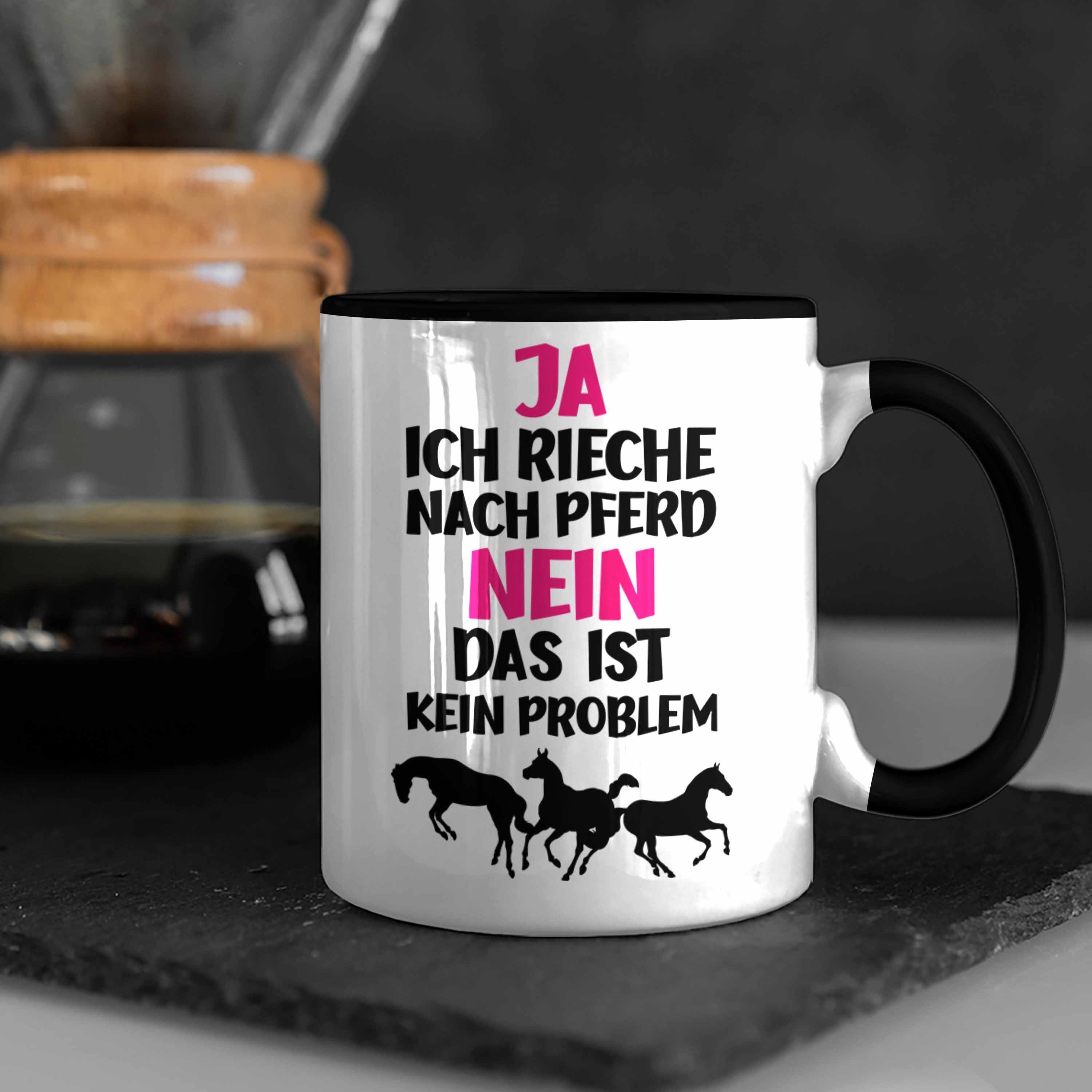 Reiterin Geschenkidee Spruch Trendation Reiterin Becher Geschenk Mädchen Lustig Trendation Geburtstag - Schwarz Reiten Pferde Tasse Tasse Kinder