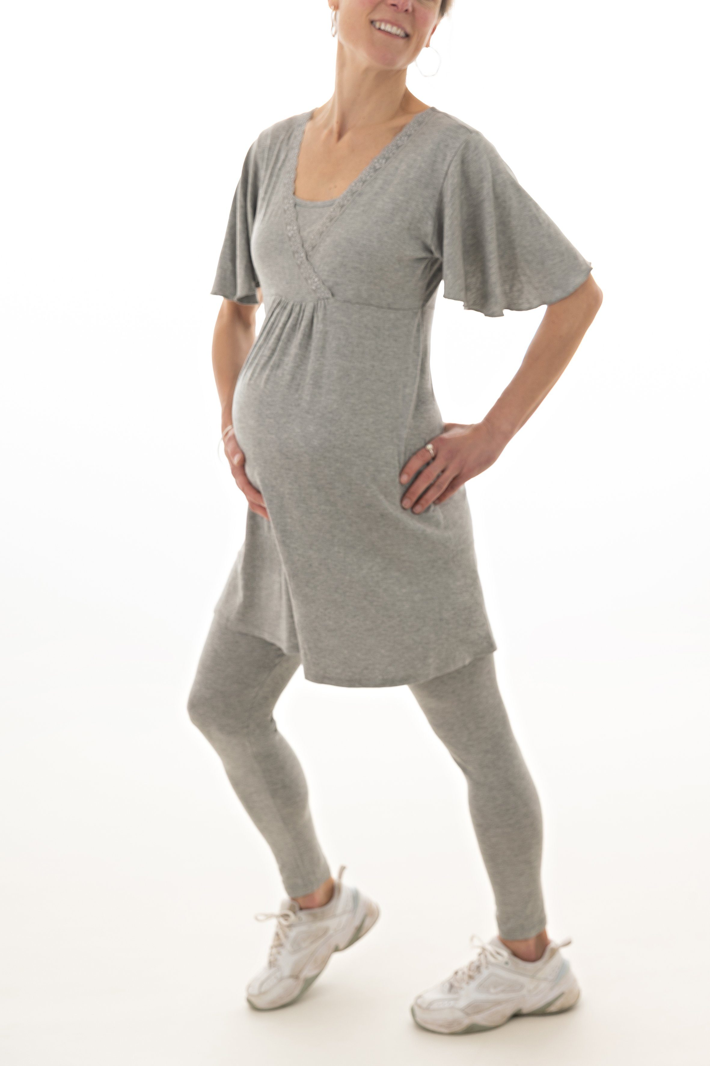 petit amour Umstandsnachthemd GILBERTA Umstandskleid Stillnachthemd Kleid schwanger Stillkleid Jerseykleid bequem zu tragen