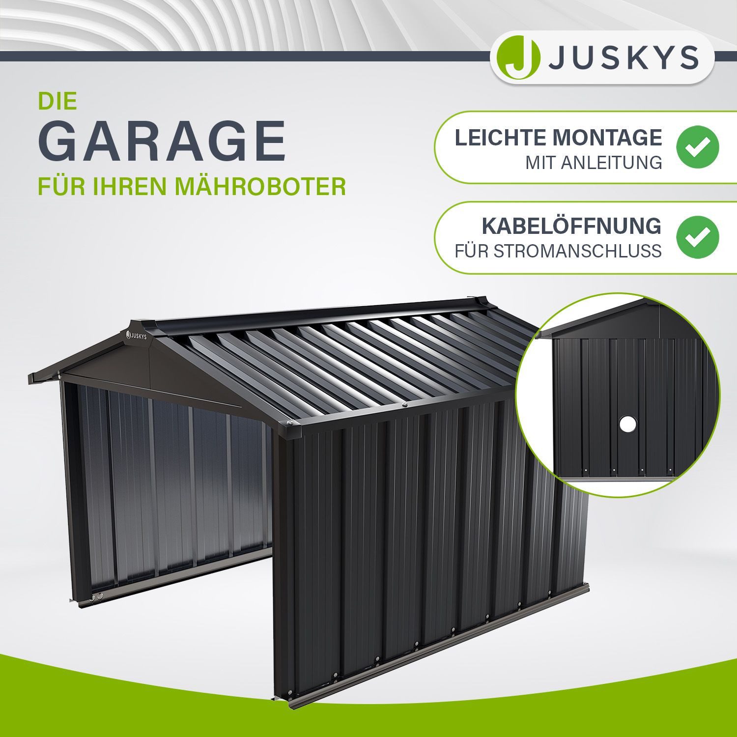 Juskys Mähroboter-Garage MGMT1, BxTxH: 86x98x63 cm, günstig online kaufen