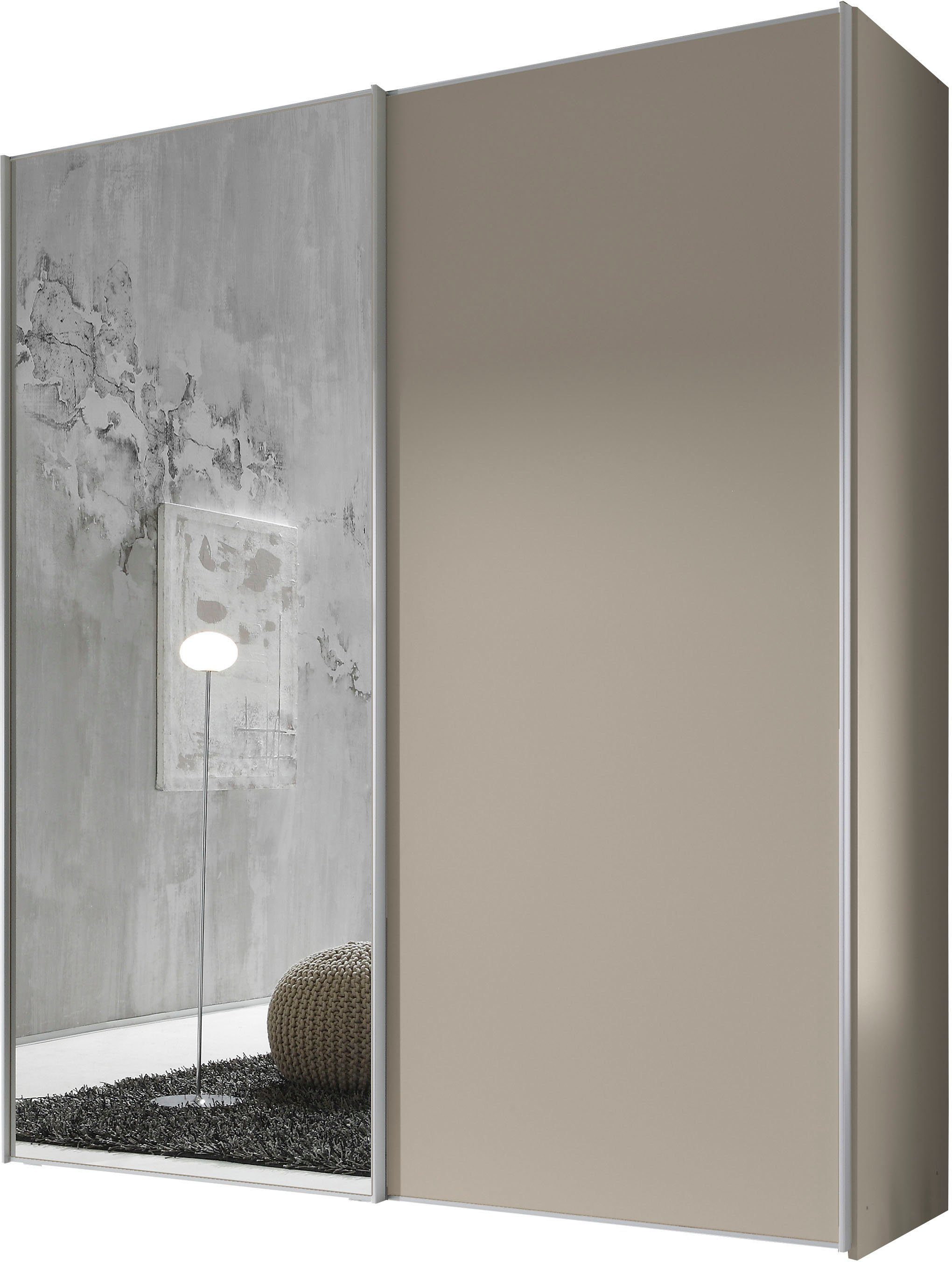 STAUD Schwebetürenschrank Sinfonie Plus, edles Design in hochwertiger Qualität, Made in Germany Mit Spiegeltüre und vier verschiedenen Ausstattungsvarianten