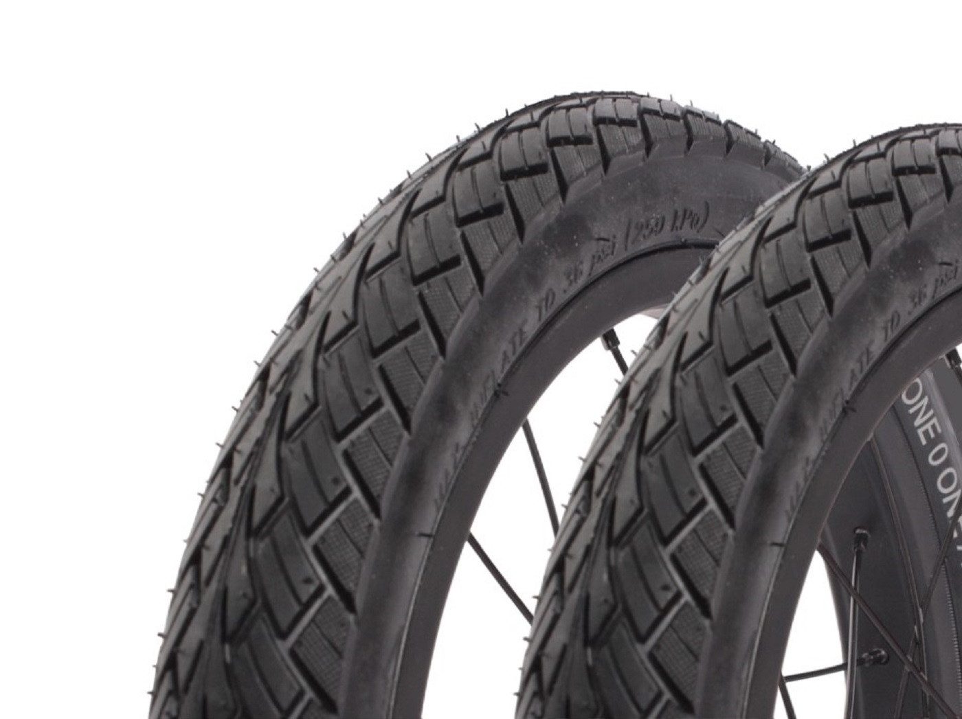 KHEbikes Fahrradreifen Fahrrad Reifen Set KUJO One 0 One A 14 Zoll x 1,75 Schwarz, (2-tlg)