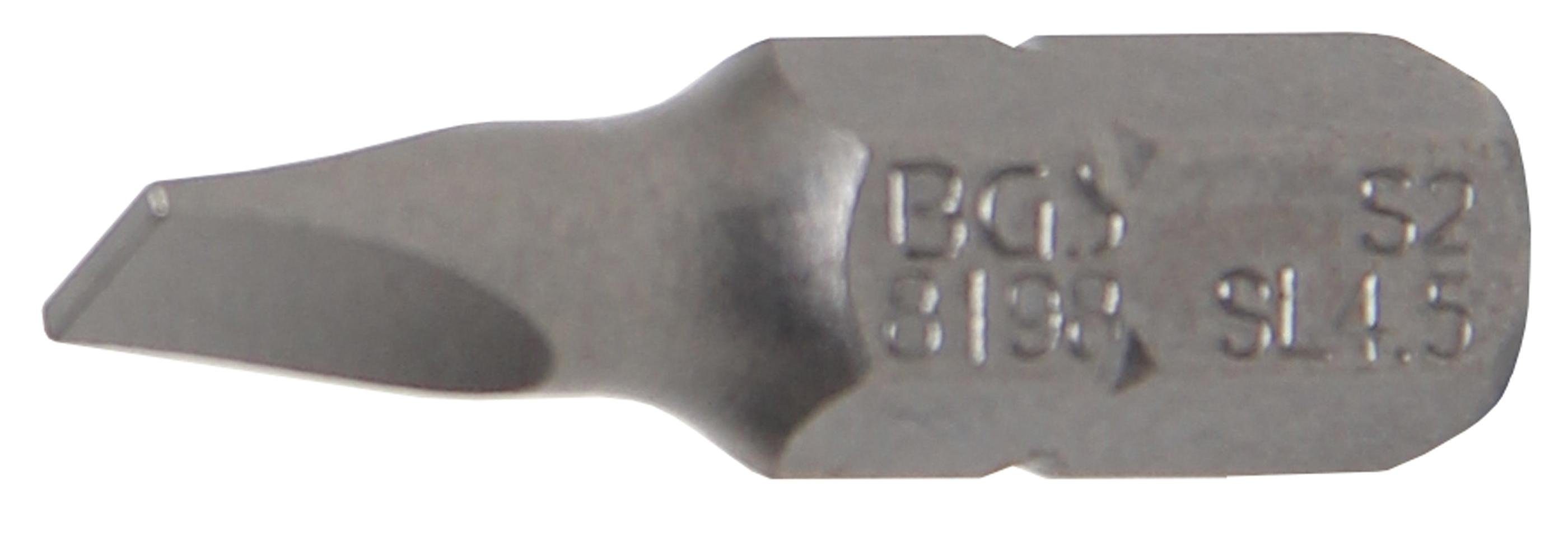 mm Bit-Schraubendreher Bit, Antrieb Außensechskant mm (1/4), Schlitz 4,5 technic 6,3 BGS