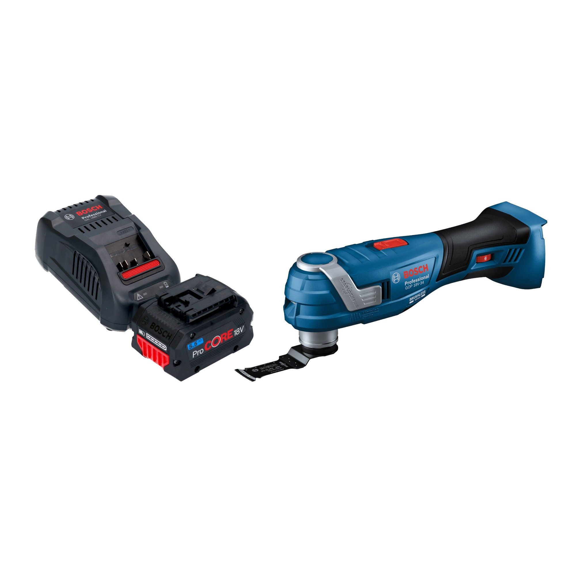 Bosch Professional Akku-Multifunktionswerkzeug GOP 18V-34 Professional Akku Multi Cutter 18 V Starlock Plus