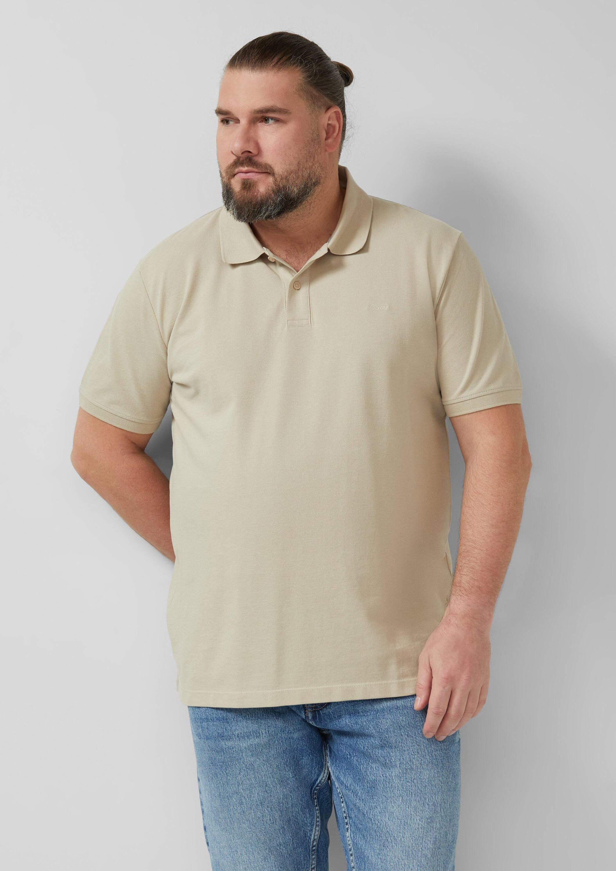 s.Oliver Kurzarmshirt Polo-Shirt Poloshirt aus Baumwollpiqué günstig online kaufen