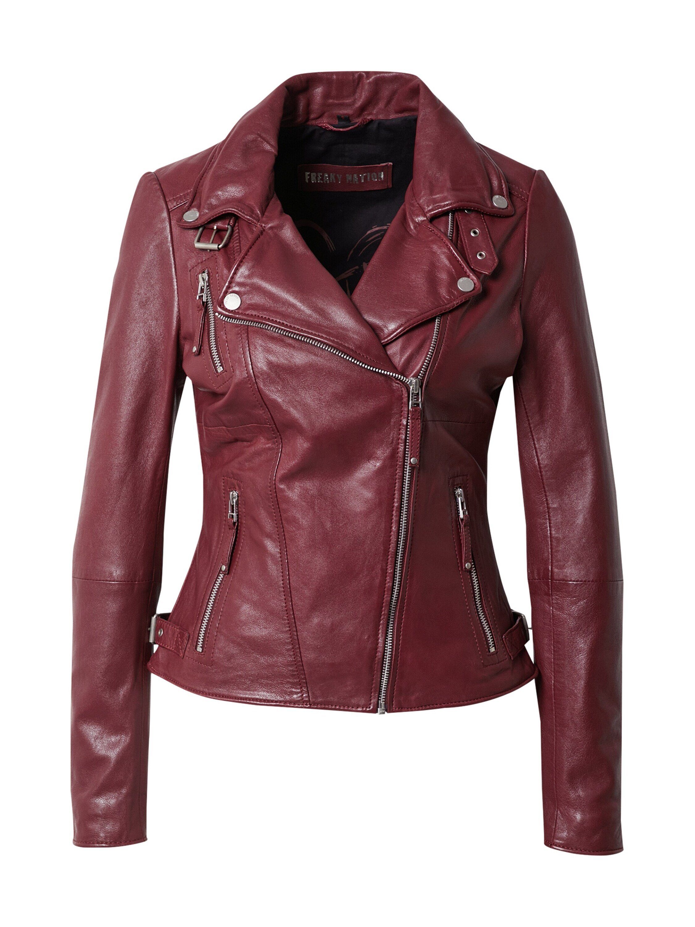 Das Produkt erfreut sich großer Beliebtheit Freaky Nation Lederjacke BikerPrincess (1-St) bloodstone