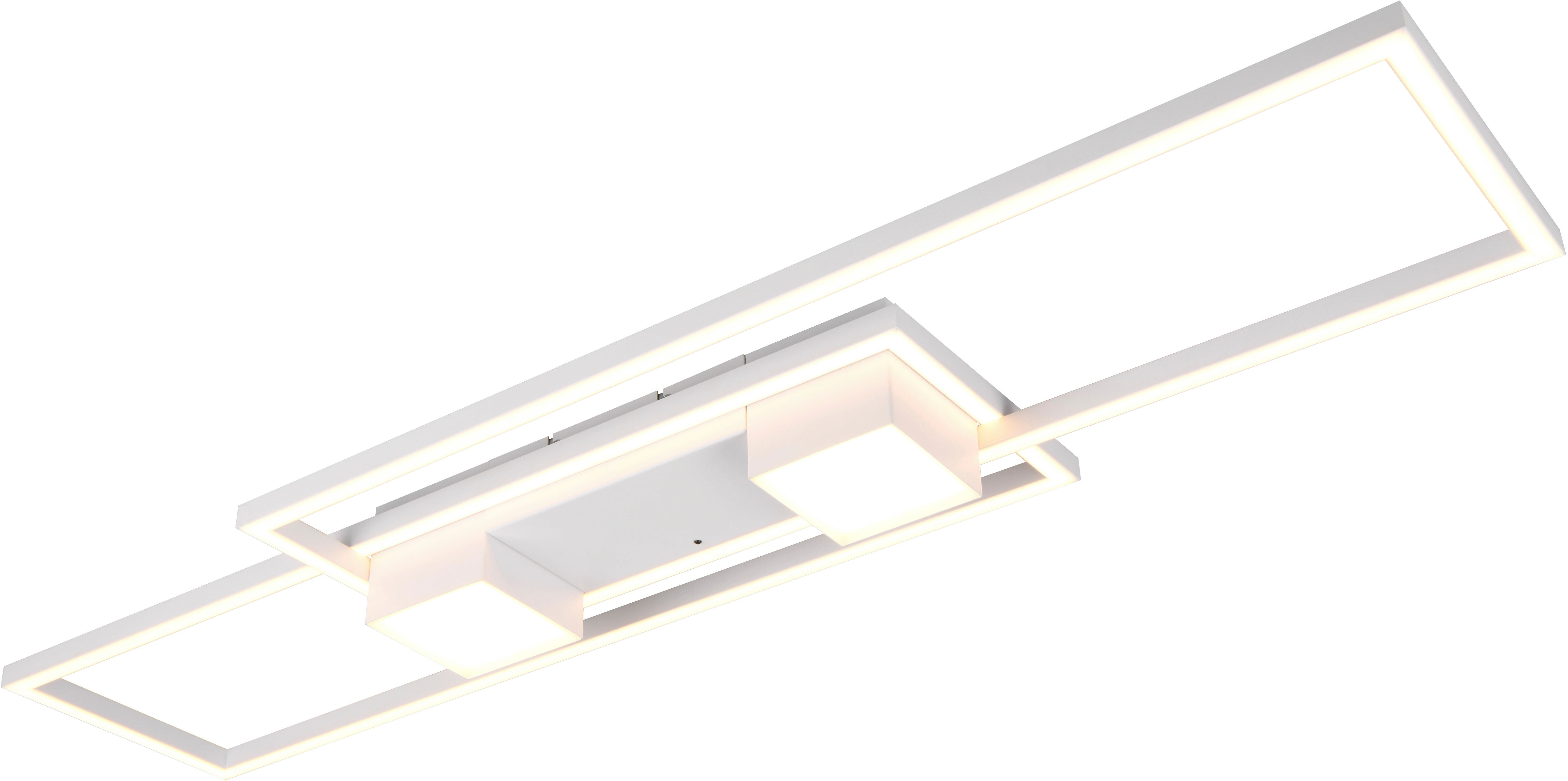 TRIO Leuchten LED Deckenleuchte ALBANY LED Deckenlampe 37W 4300 Lumen warmweiß bis kaltweiß 2700-6500K, Dimmfunktion, LED fest integriert, warmweiß - kaltweiß, Fernbedienung, Lichtfarbe einstellbar, Memory, Nachtlicht, dimmbar