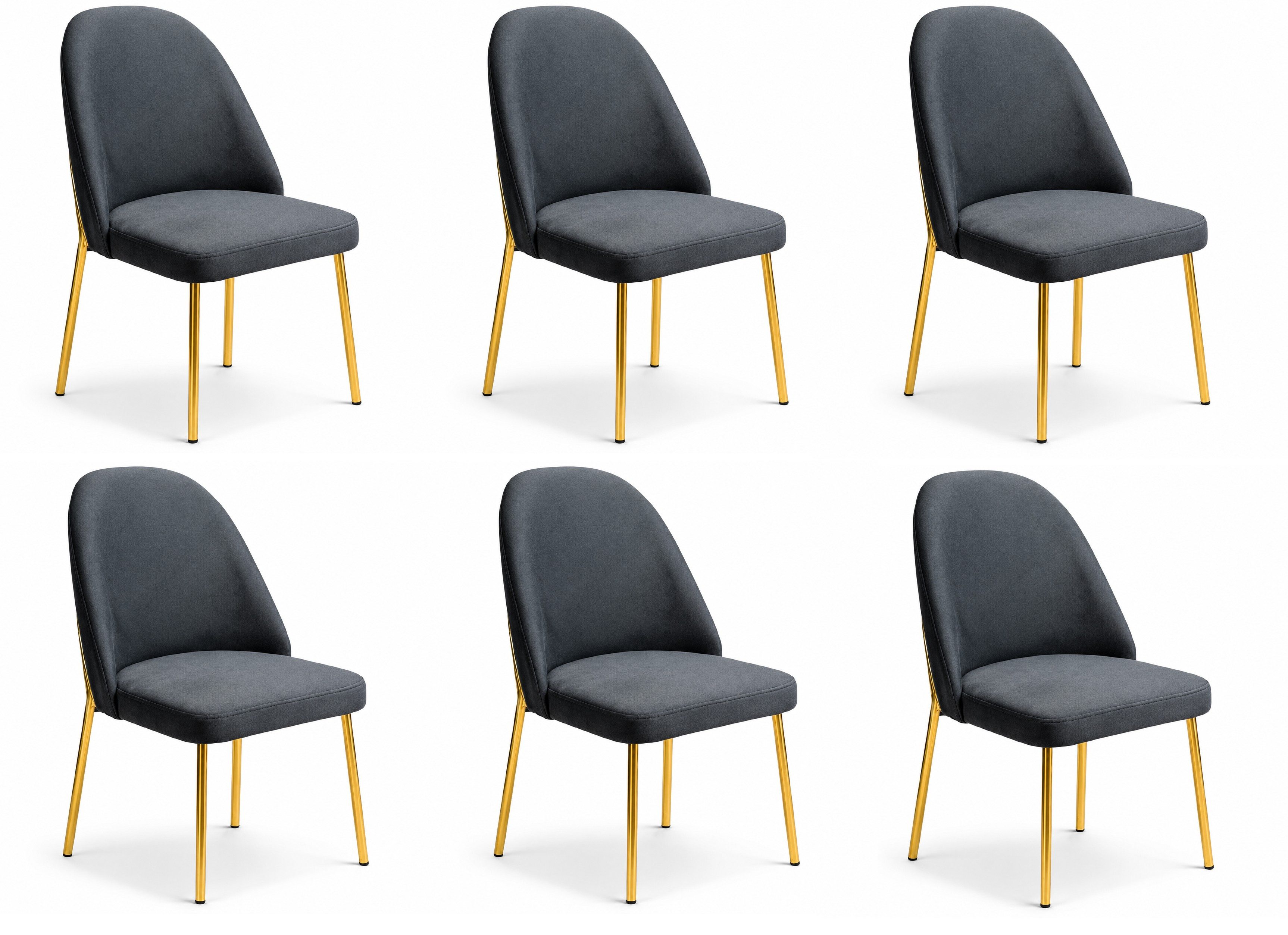 Xlmoebel Esszimmerstuhl Stühle Stil modern schwarz bequem praktisch Esszimmer weich (6-tlg., 6 St)