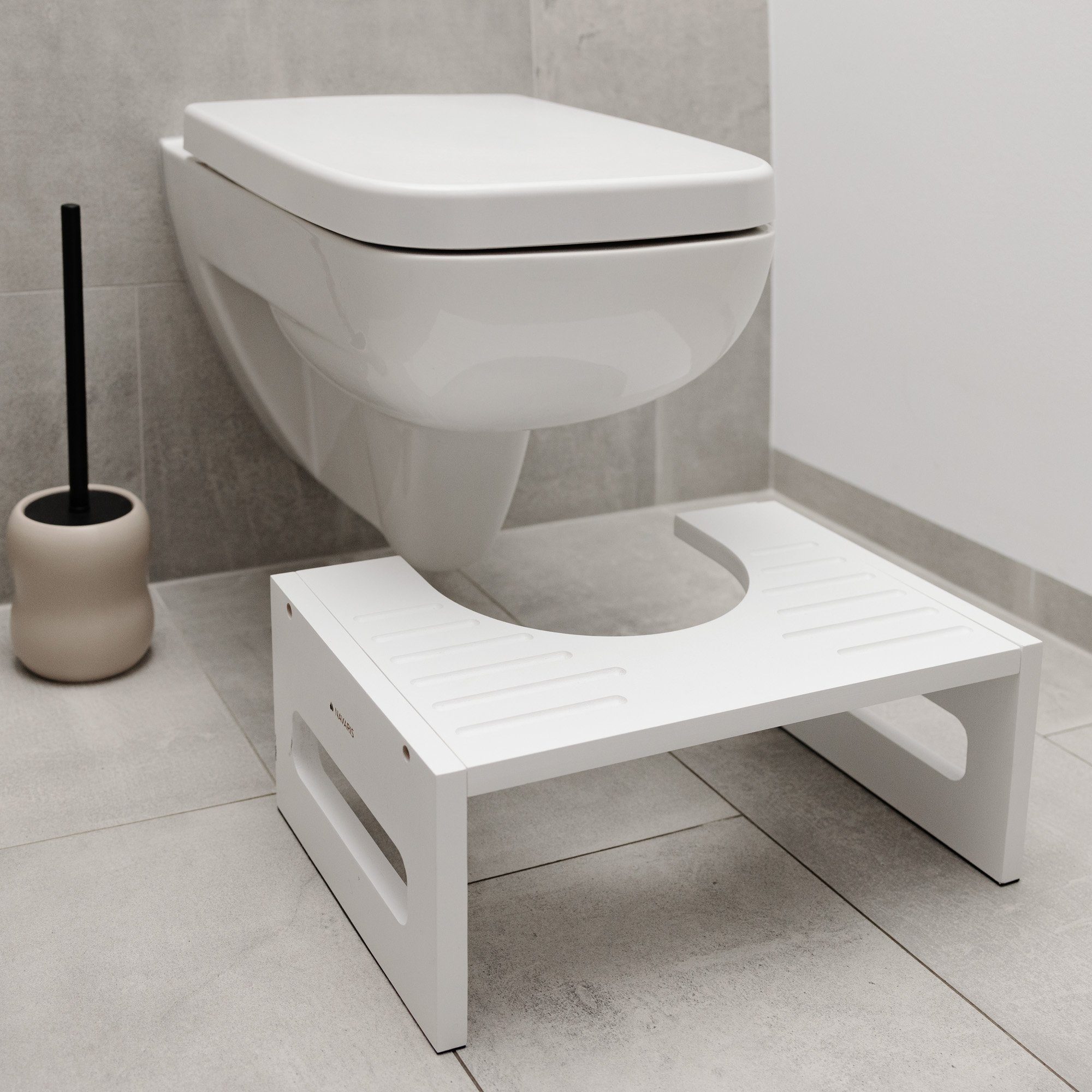 Navaris Fußhocker Bambus Toilettenhocker WC Hocker, günstig online kaufen