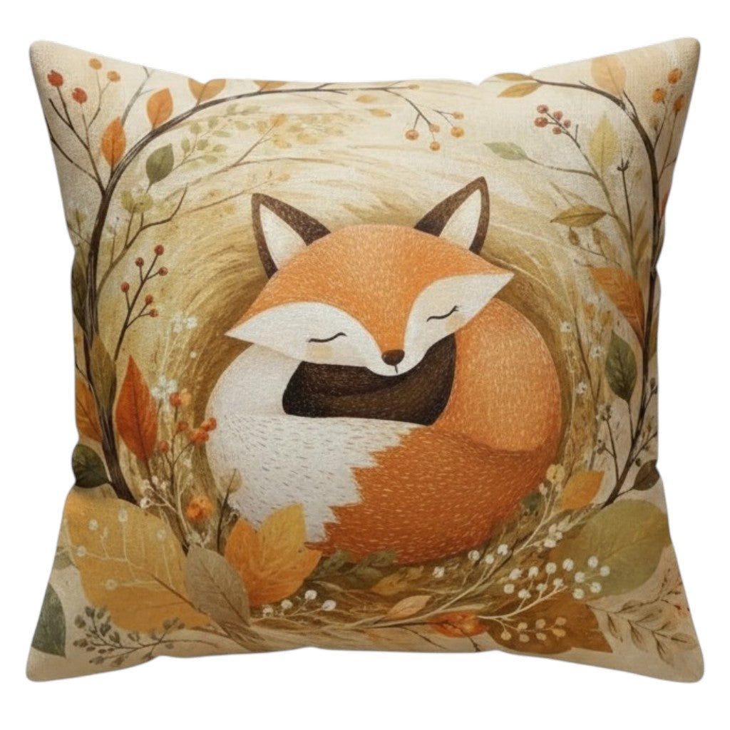 Dark-Desires Dekokissen Dekokissen Kleiner Fuchs im Wald Vintage – Herbst Deko 45 x 45 cm, Dekokissen Kleiner Fuchs im Wald Vintage – Herbst Deko 45 x 45 cm