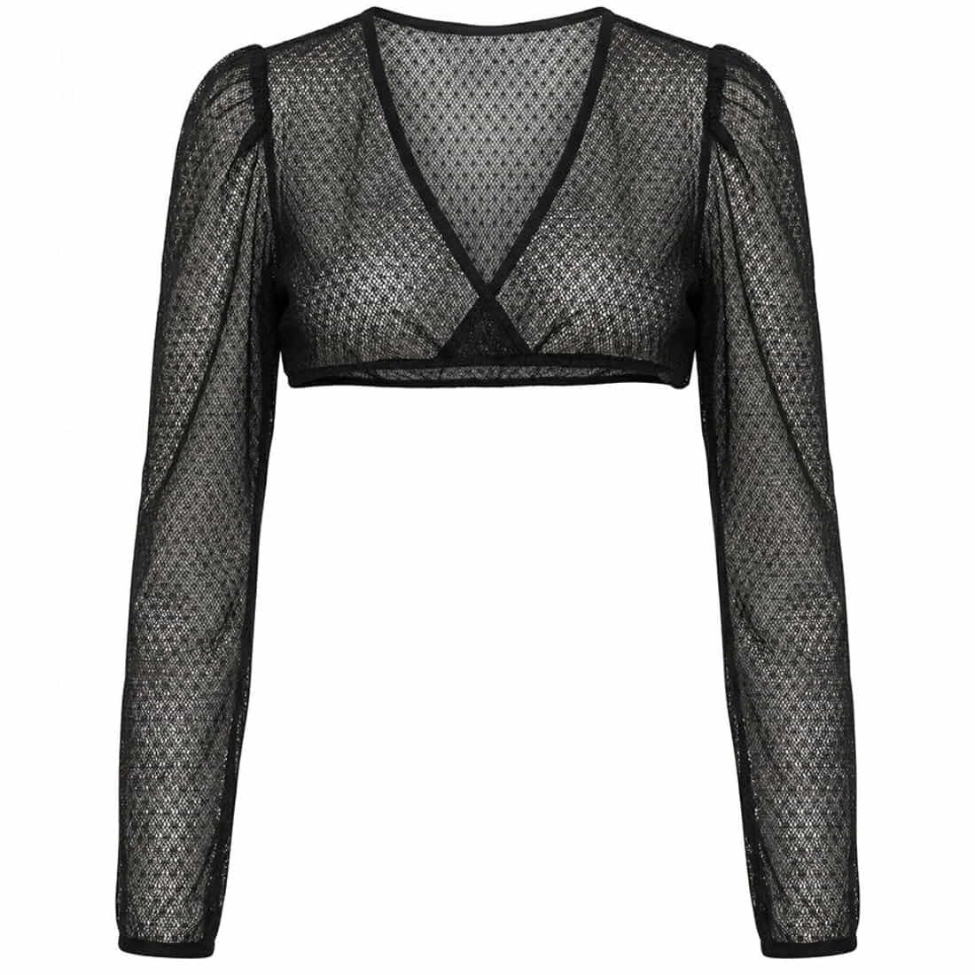 Bergweiss Trachten Dirndlbluse Dirndlbluse Emma schwarz