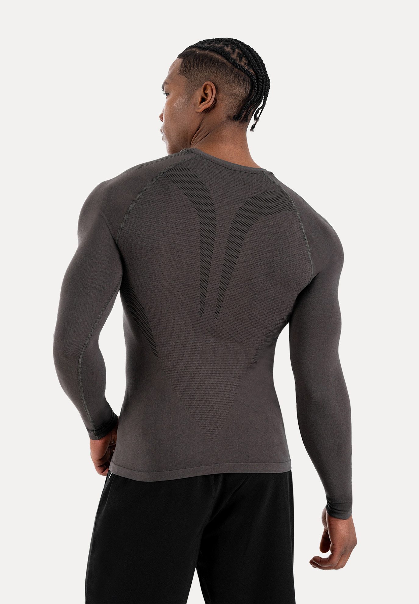Smilodox Longsleeve Carnos, Compression Shirt Herren, Langarmshirt für Gym & Training Compression Fit, Seamless, atmungsaktiv, Body Mapping, Stretch