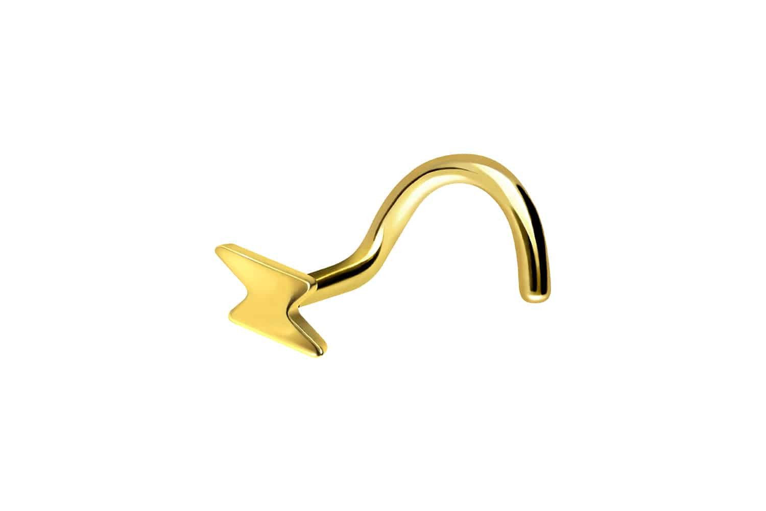 Nasenpiercing Titan Nasenstecker Spirale BLITZ