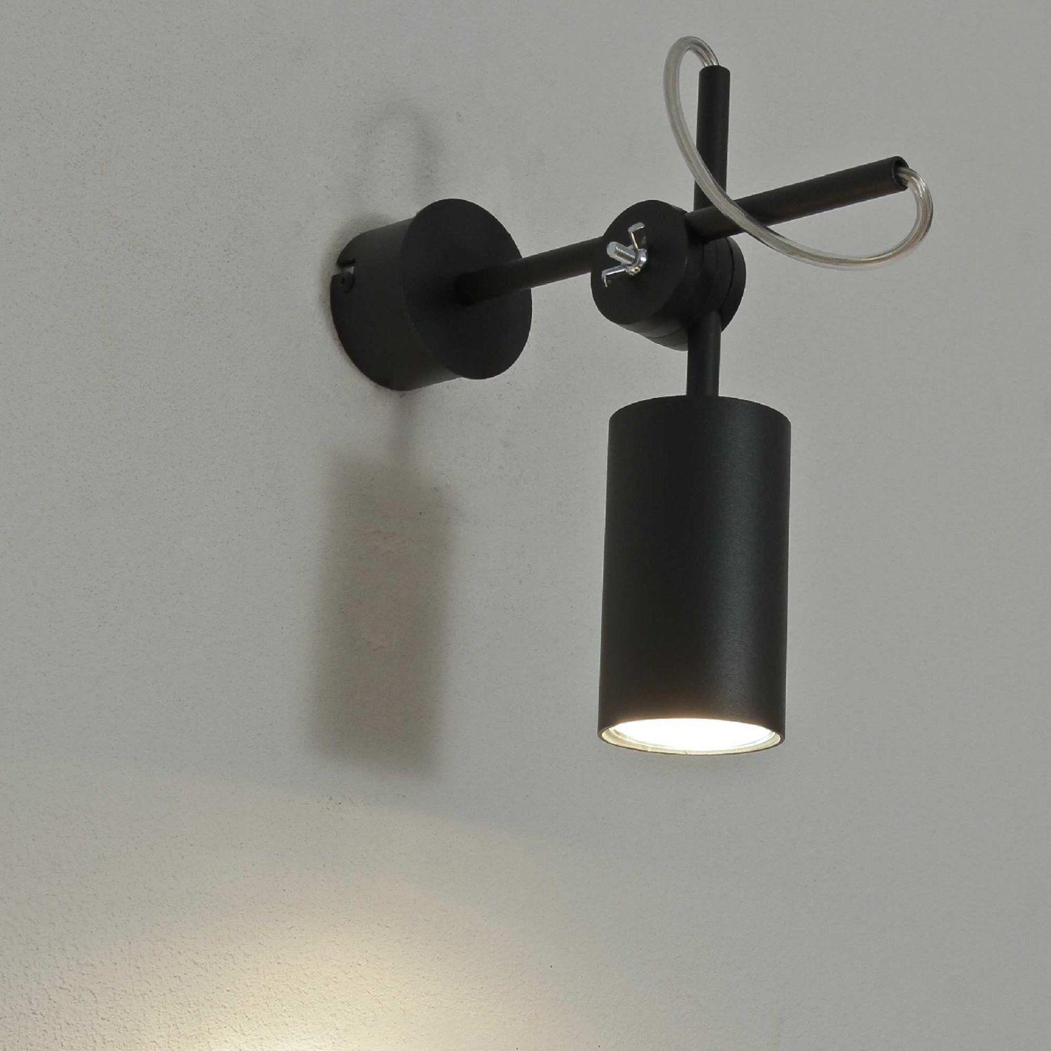 Licht-Erlebnisse Wandstrahler EYE, ohne Leuchtmittel, Vintage Flur Anthrazit Lampe Wandstrahler schwenkbar Wohnzimmer