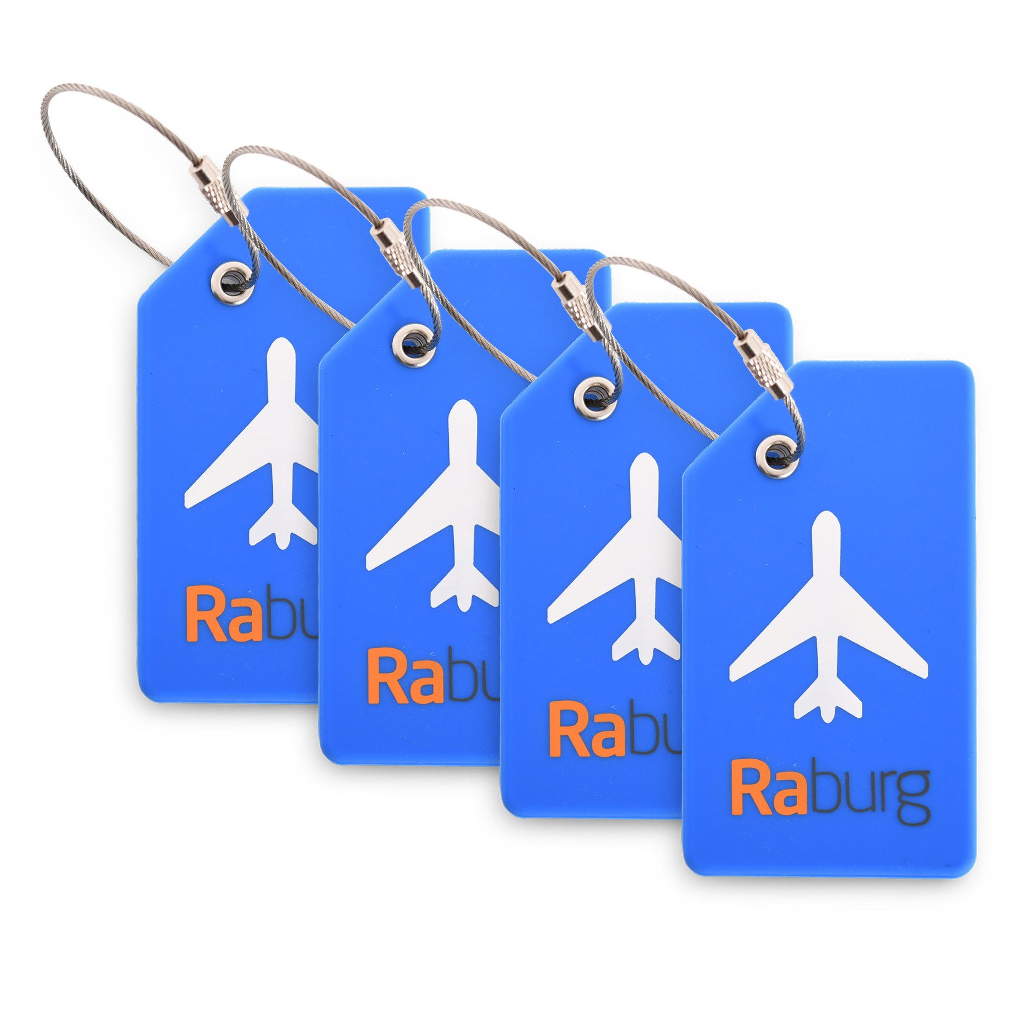 Raburg Kofferhülle Kofferanhänger, stabile Gepäckanhänger, mit Namens- & Adressschild, ideal für: Flugreise, Kreuzfahrt, Reisegepäck, Taschen, Koffer, Rucksäcke