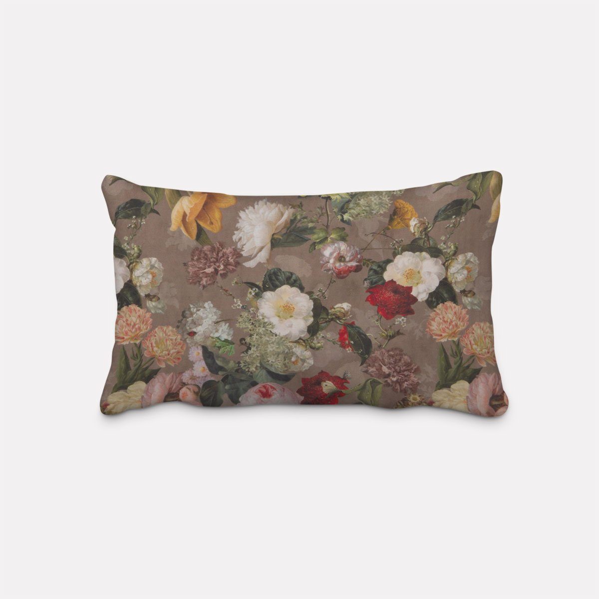 SCHÖNER LEBEN. Декоративные подушки SCHÖNER LEBEN. Подушкиhülle Samt Vintage Rosen Blumen braun