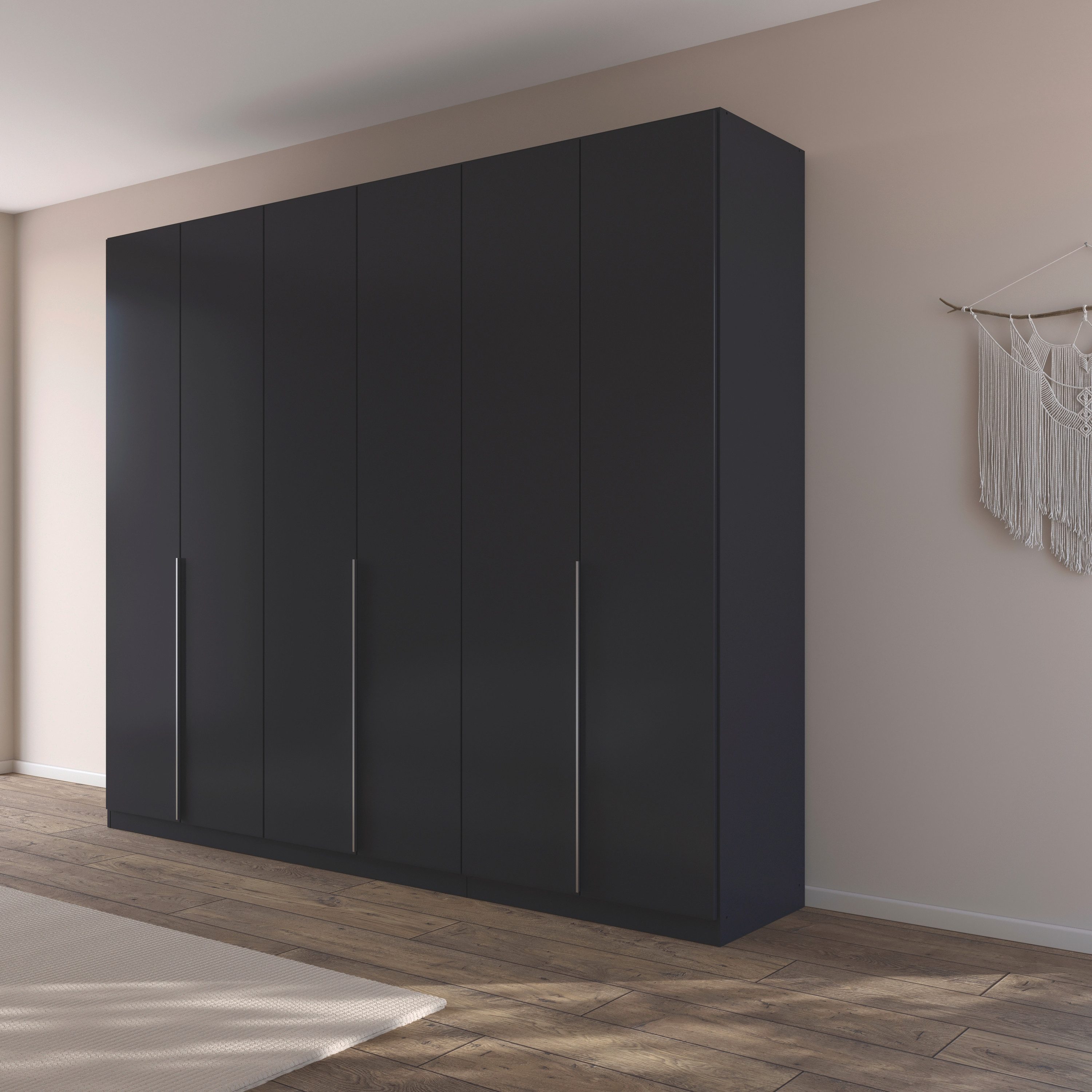 OTTO home Drehtürenschrank Kleiderschrank Schrank Garderobe AGORDO Schlafzimmer (in zwei Griff-Farben, Breiten 91-405 cm, Dekor- oder Hochglanzfront) durchdachte Innenausstattung, in 8 Breiten und 2 Höhen MADE IN GERMANY
