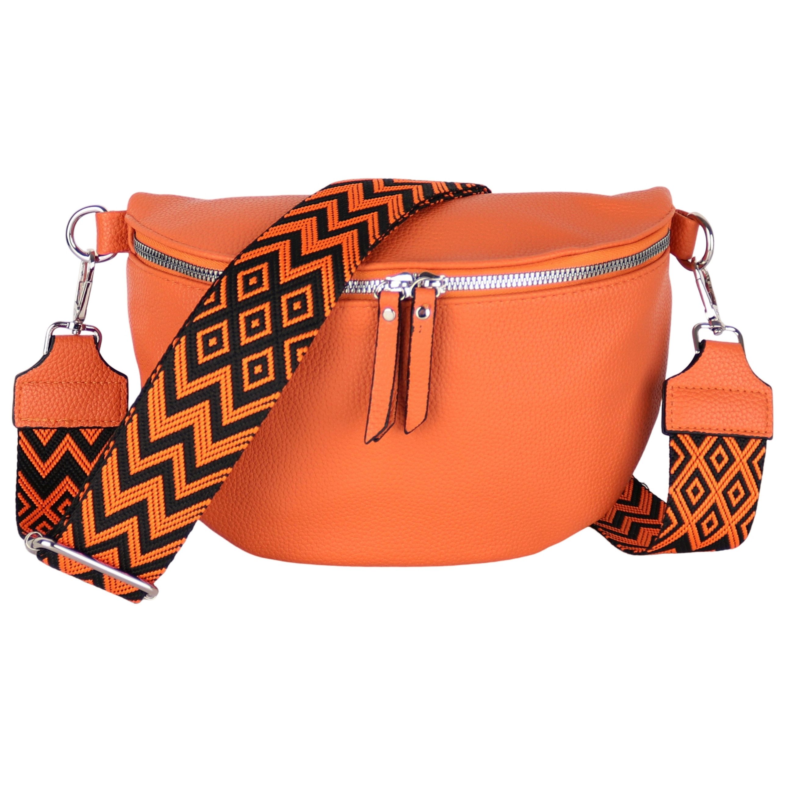 MIRROSI Bauchtasche Damen Сумки, Umhängetasche, Brusttasche, 26x18x9cm Veganes Leder (Schultertasche für jeden Anlass), Crossbody Bag, Bohemian gemusterten& verstellbaren Schulterriemen
