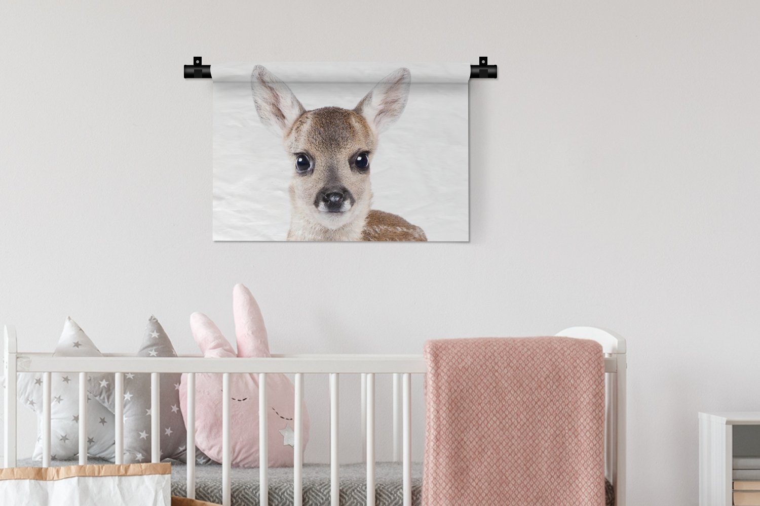 MuchoWow Wanddekoobjekt Hirsche - Tiere - für Kleid, Wandbehang, - Braun Schlafzimmer, Wohnzimmer, Kinderzimmer Wanddeko Natur