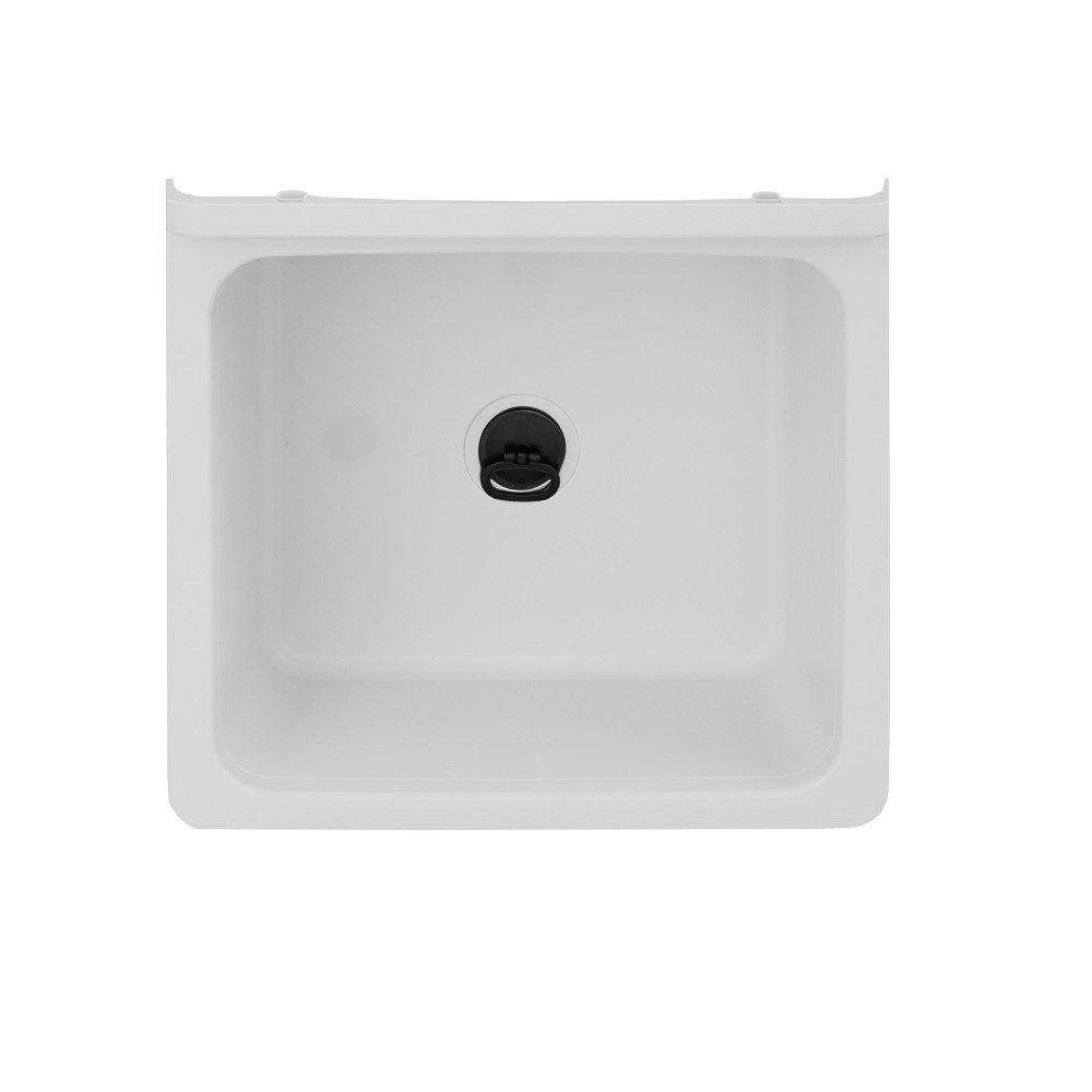 Lavre Waschbecken RIVA, Kunststoff Spülbecken Waschtrog Ausgussbecken, Siphon 40x38x22,8 cm