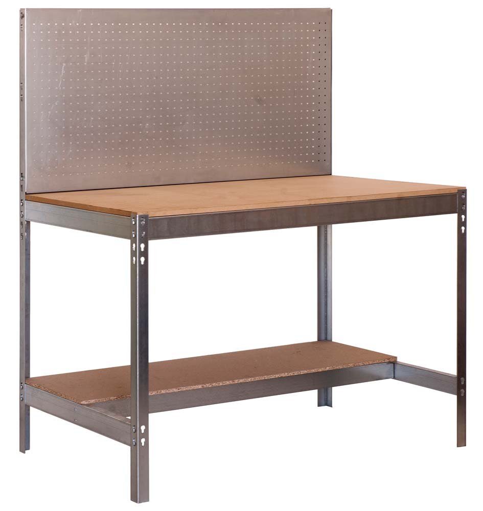 PROREGAL® Werkbank Werkbank Buffalo mit Werkzeugwand, (3 verschiedene Größen (HxBxT 144,5 x 90/120/150 x 61 cm), Traglast 600kg, Verschiedene Farben)