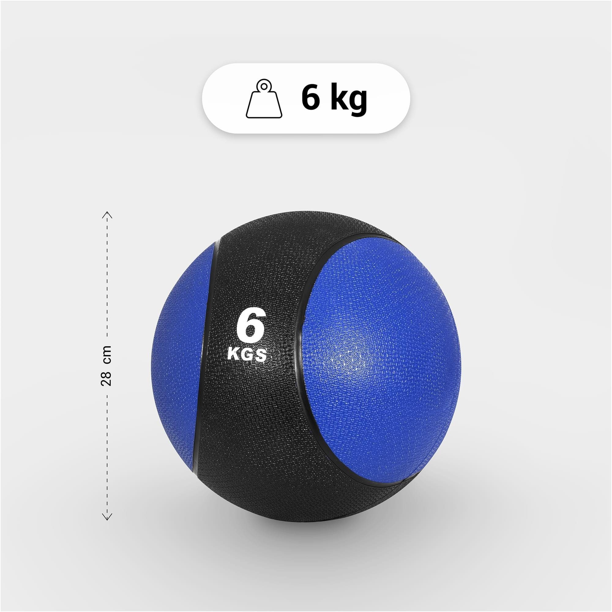 aus Farbwahl Medizinball Gummi, SPORTS Ball Einzeln/Set, Dunkelblau griffiger - Slam GORILLA Oberfläche, mit