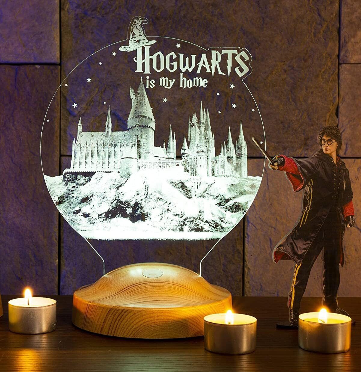 Geschenkelampe LED Nachttischlampe Hogwarts Harry Potter 3D mehrfarbiges Na günstig online kaufen